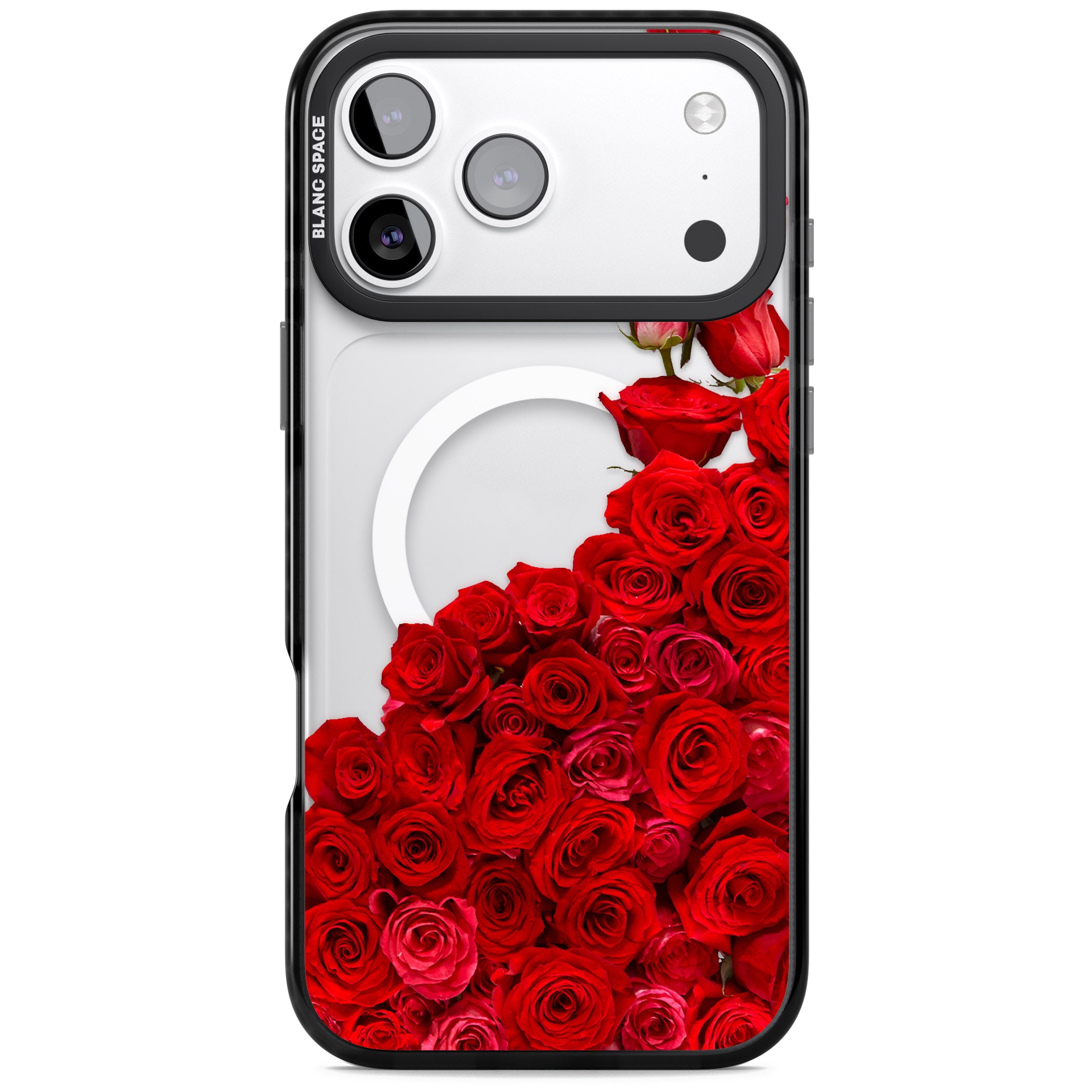 Floral Roses iPhone 17 Pro Max Impact Pro Black Phone Case