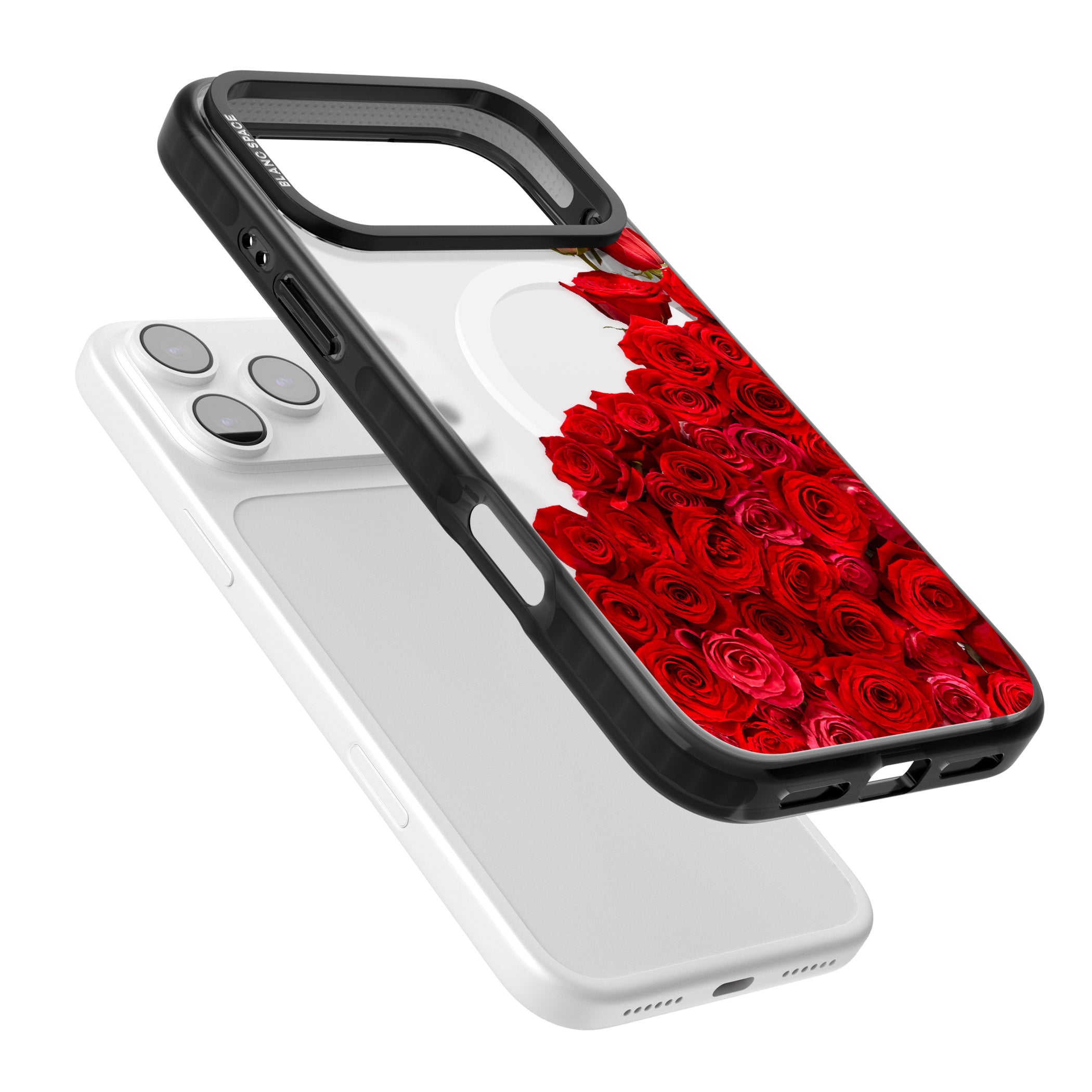 Floral Roses iPhone 17 Pro Max Impact Pro Black Phone Case Colours