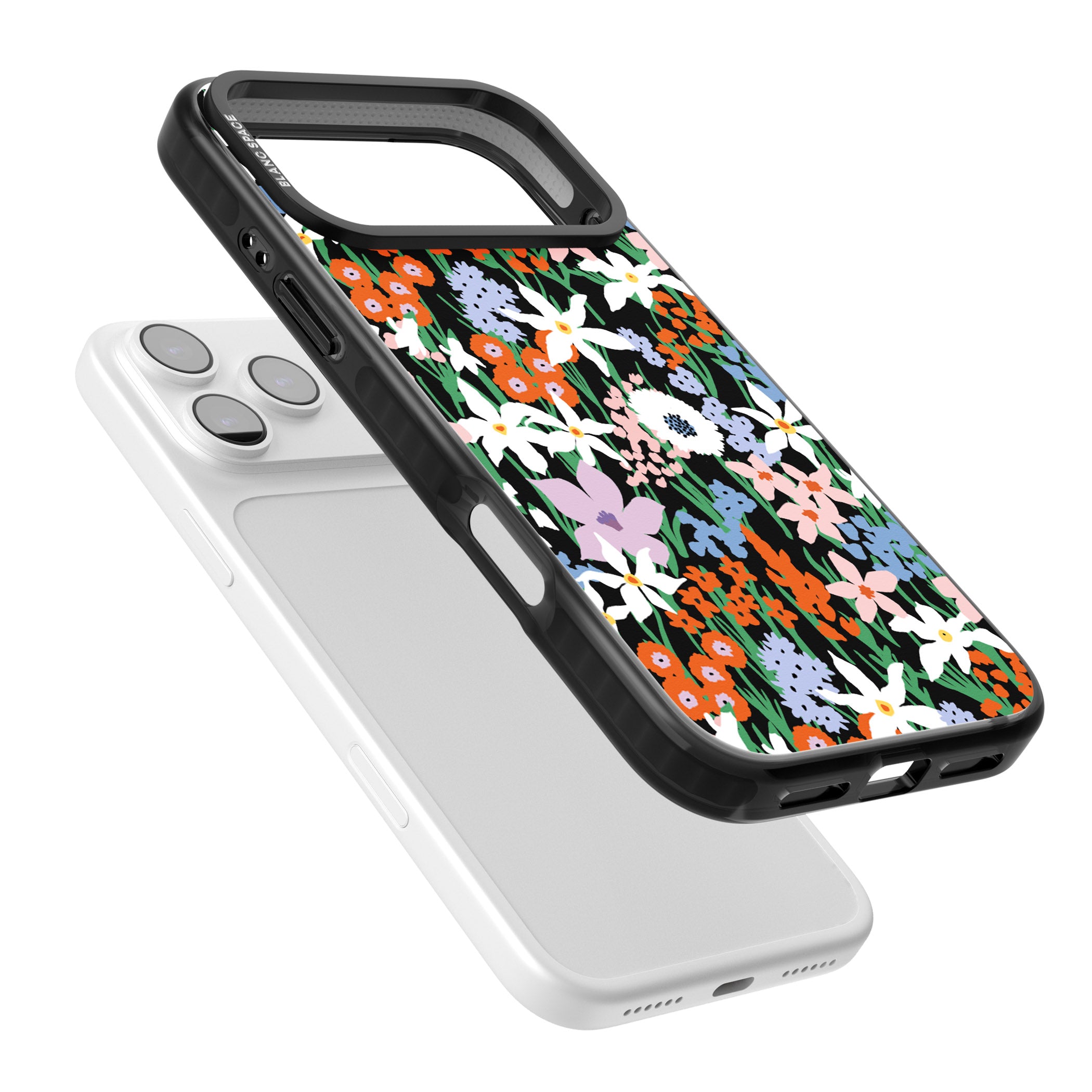 Floral Bloom Meadow Solid iPhone 17 Pro Max Impact Pro Black Phone Case Colours
