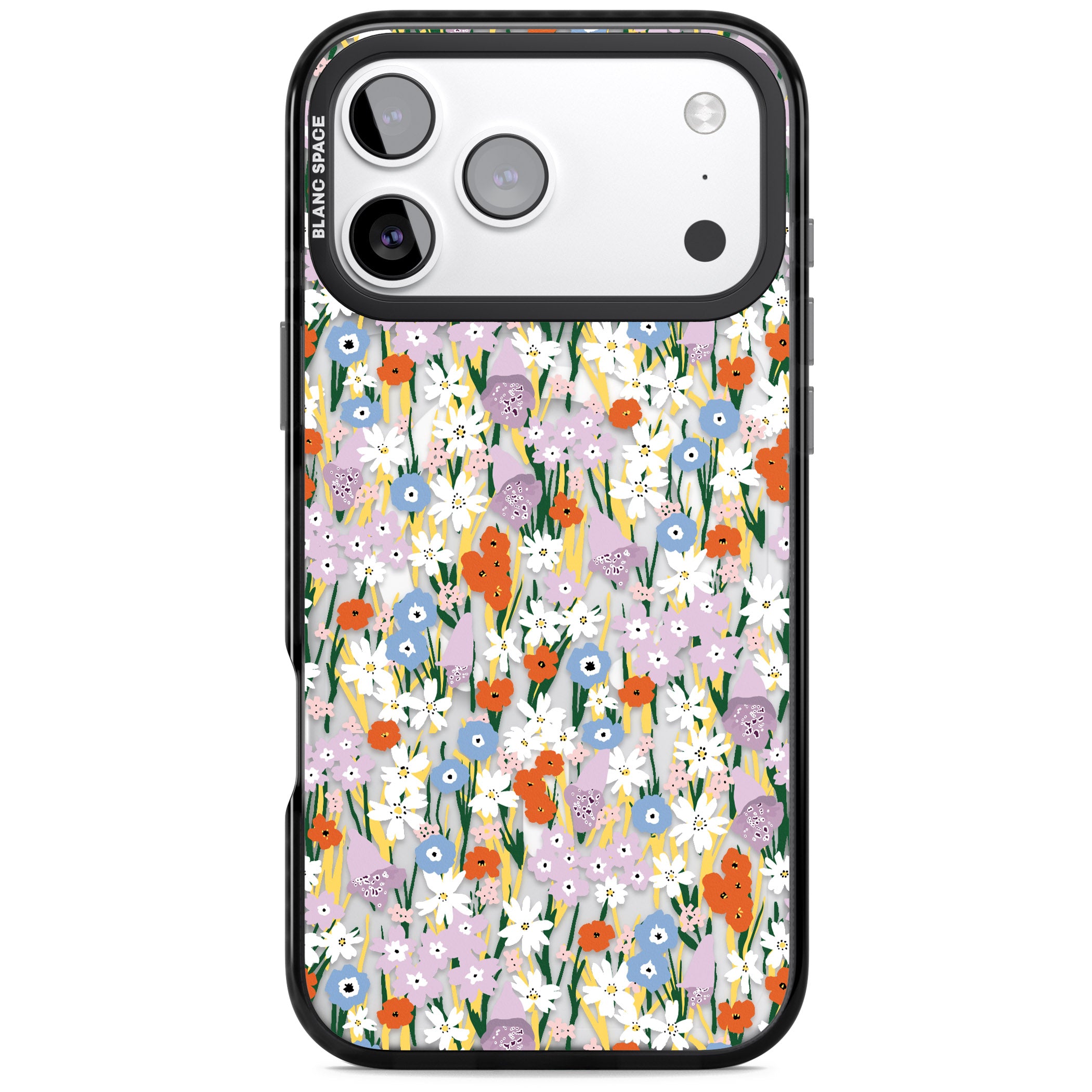 Vibrant Floral Garden iPhone 17 Pro Impact Pro Black Phone Case