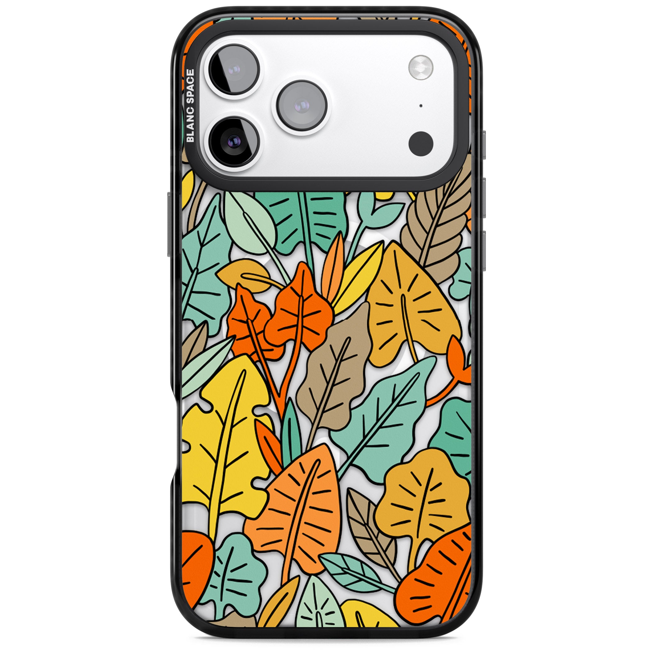 Pastel Toned Autumn Leaves iPhone 17 Pro Max Impact Pro Black Phone Case