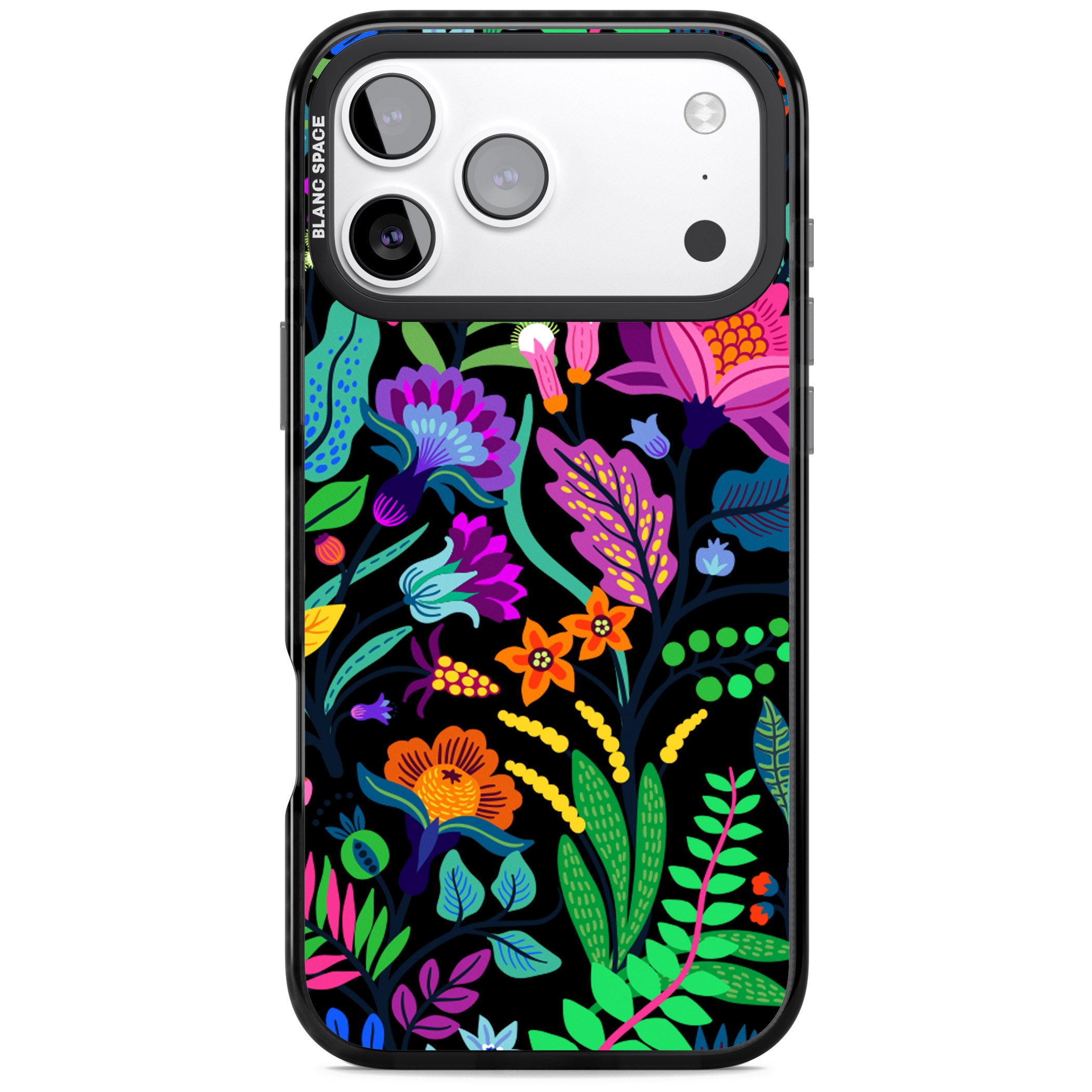 Floral Vibe (Black) iPhone 17 Pro Max Impact Pro Black Phone Case