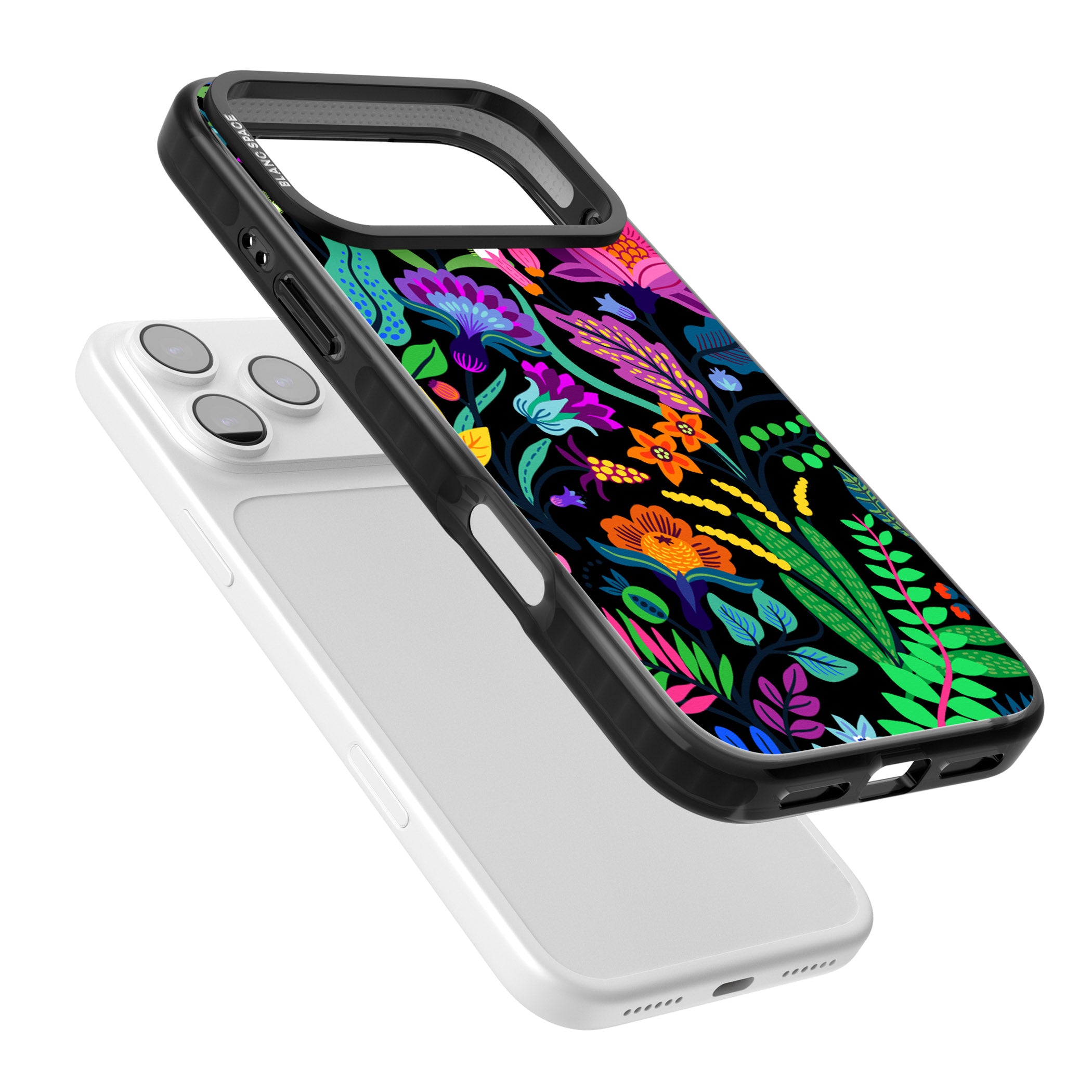Floral Vibe (Black) iPhone 17 Pro Max Impact Pro Black Phone Case Colours