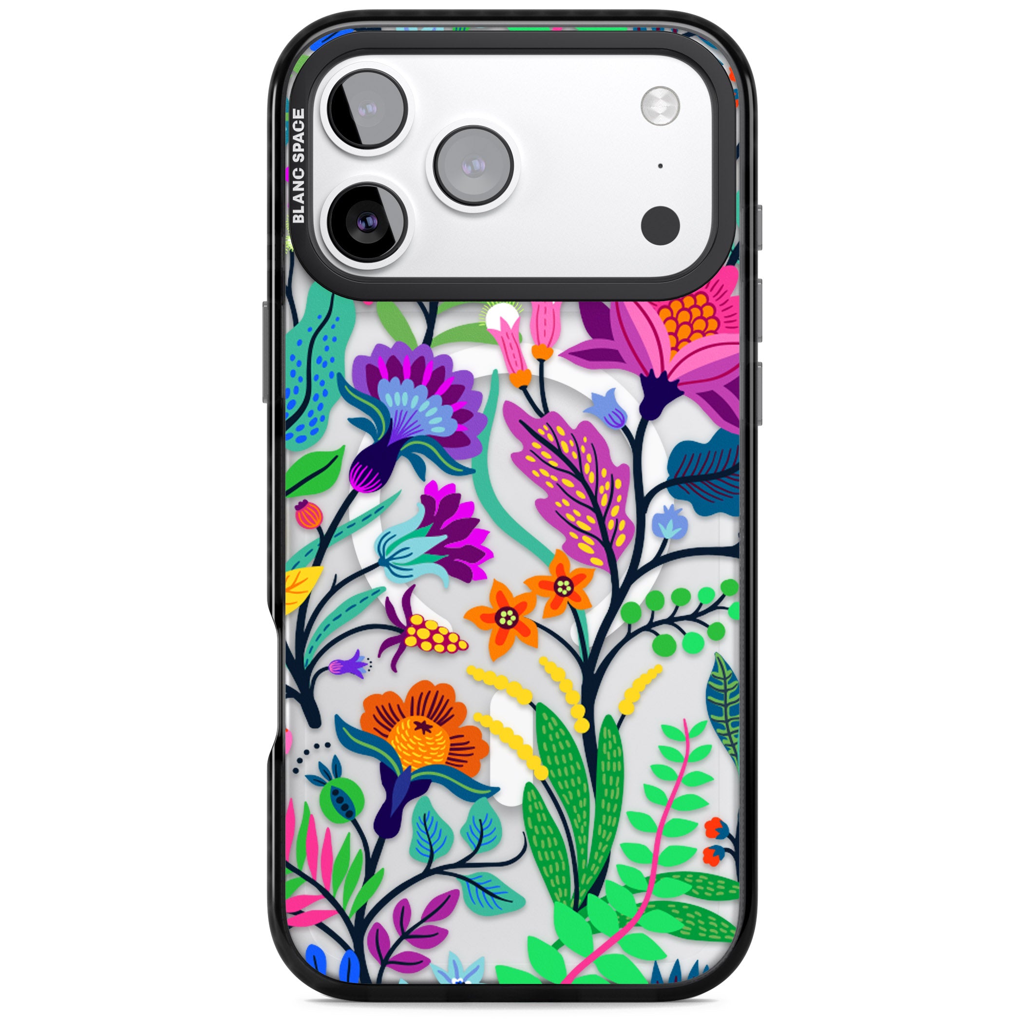 Floral Vibe iPhone 17 Pro Max Impact Pro Black Phone Case