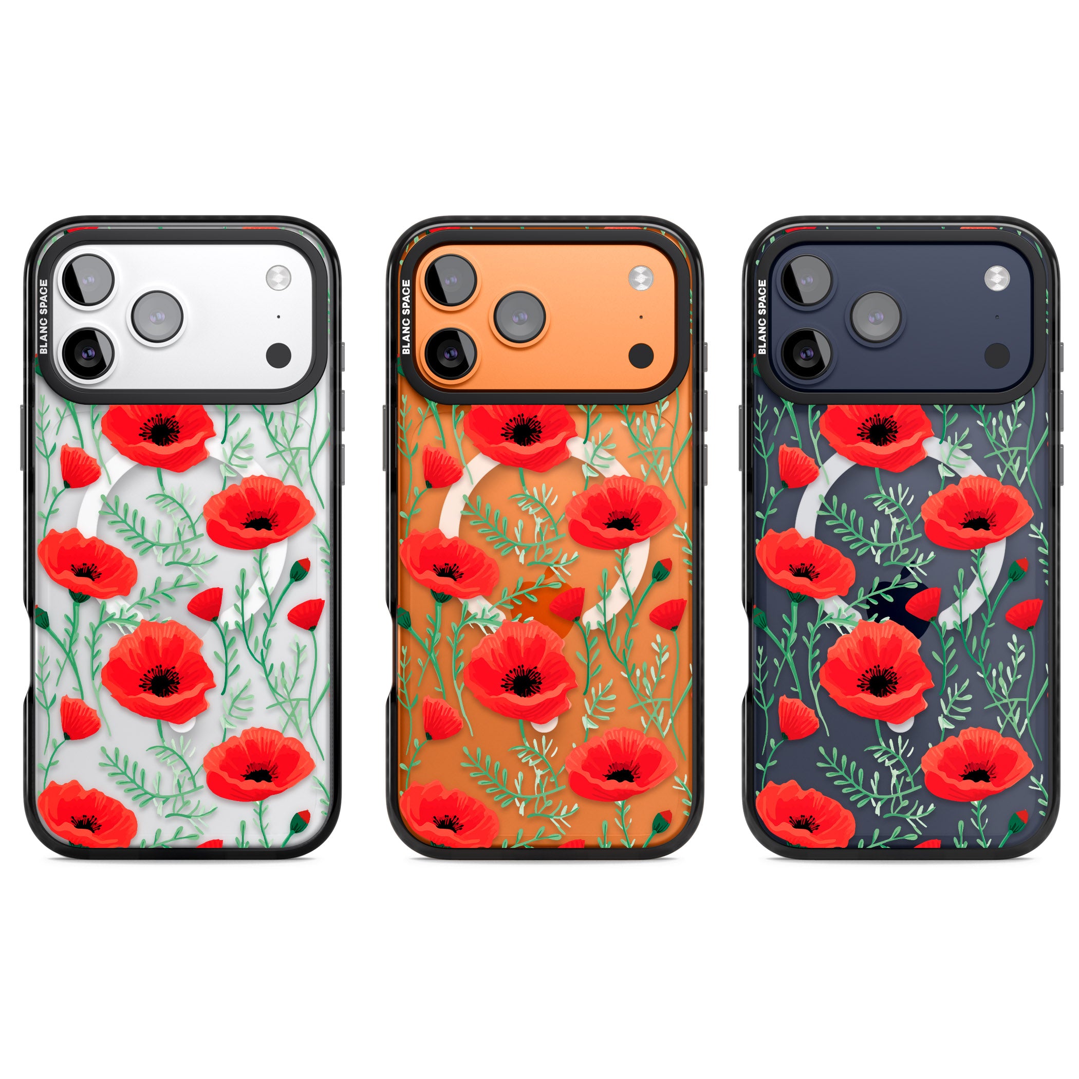 Poppy Garden iPhone 17 Pro Impact Pro Black Phone Case APT Impact Protection