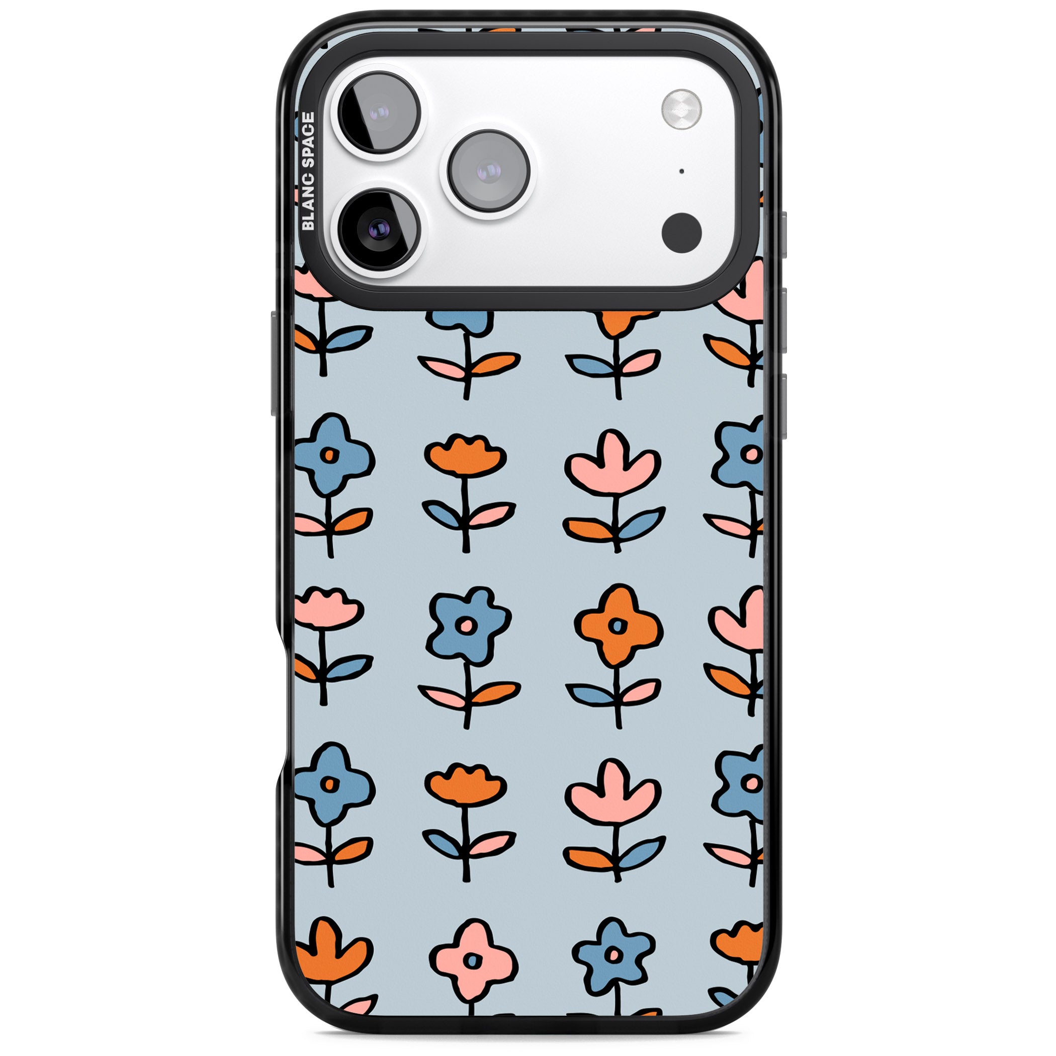 Vintage Floral Array iPhone 17 Pro Max Impact Pro Black Phone Case