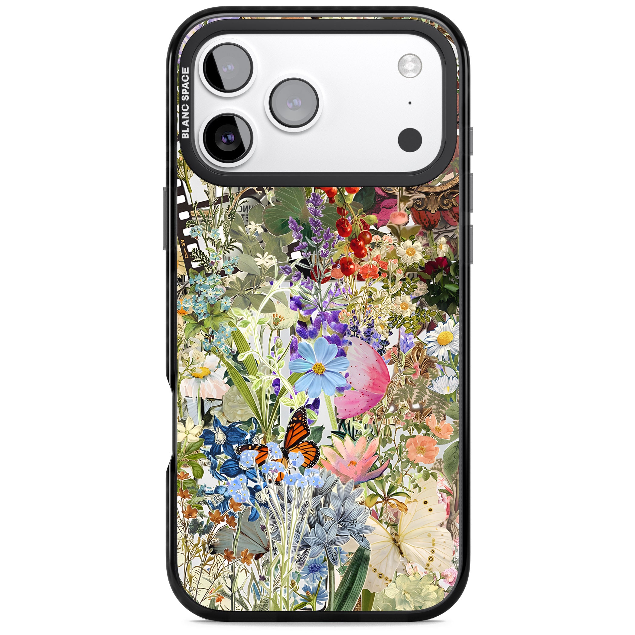 Flower Mix Collage iPhone 17 Pro Max Impact Pro Black Phone Case