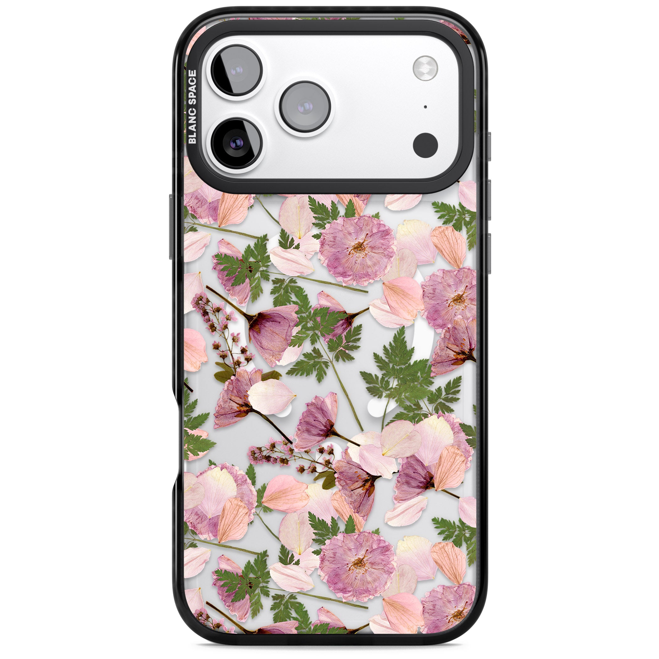 Pink Floral Appreciation iPhone 17 Pro Impact Pro Black Phone Case