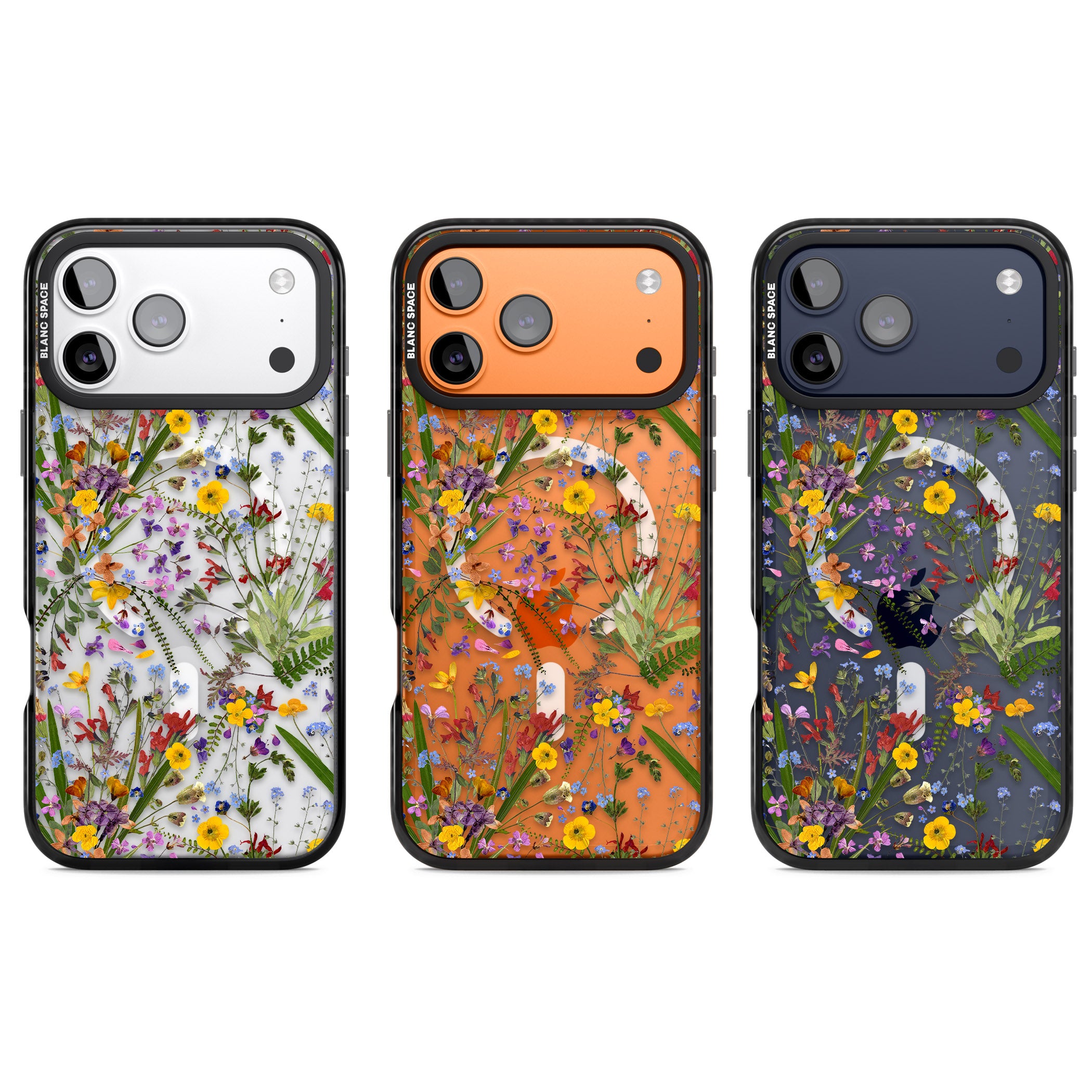Wildflower & Leaves iPhone 17 Pro Impact Pro Black Phone Case APT Impact Protection
