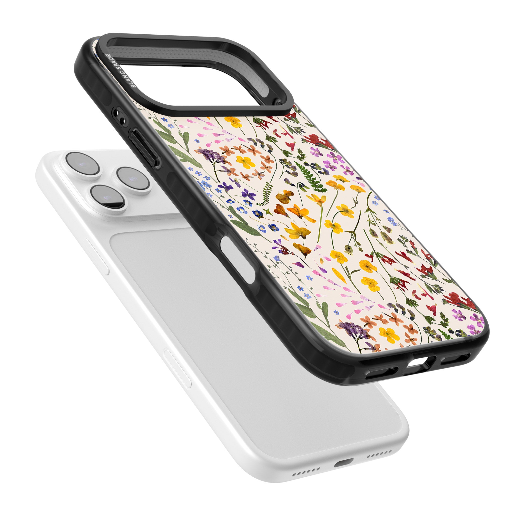Wildflower Bouquet Cream iPhone 17 Pro Max Impact Pro Black Phone Case Colours