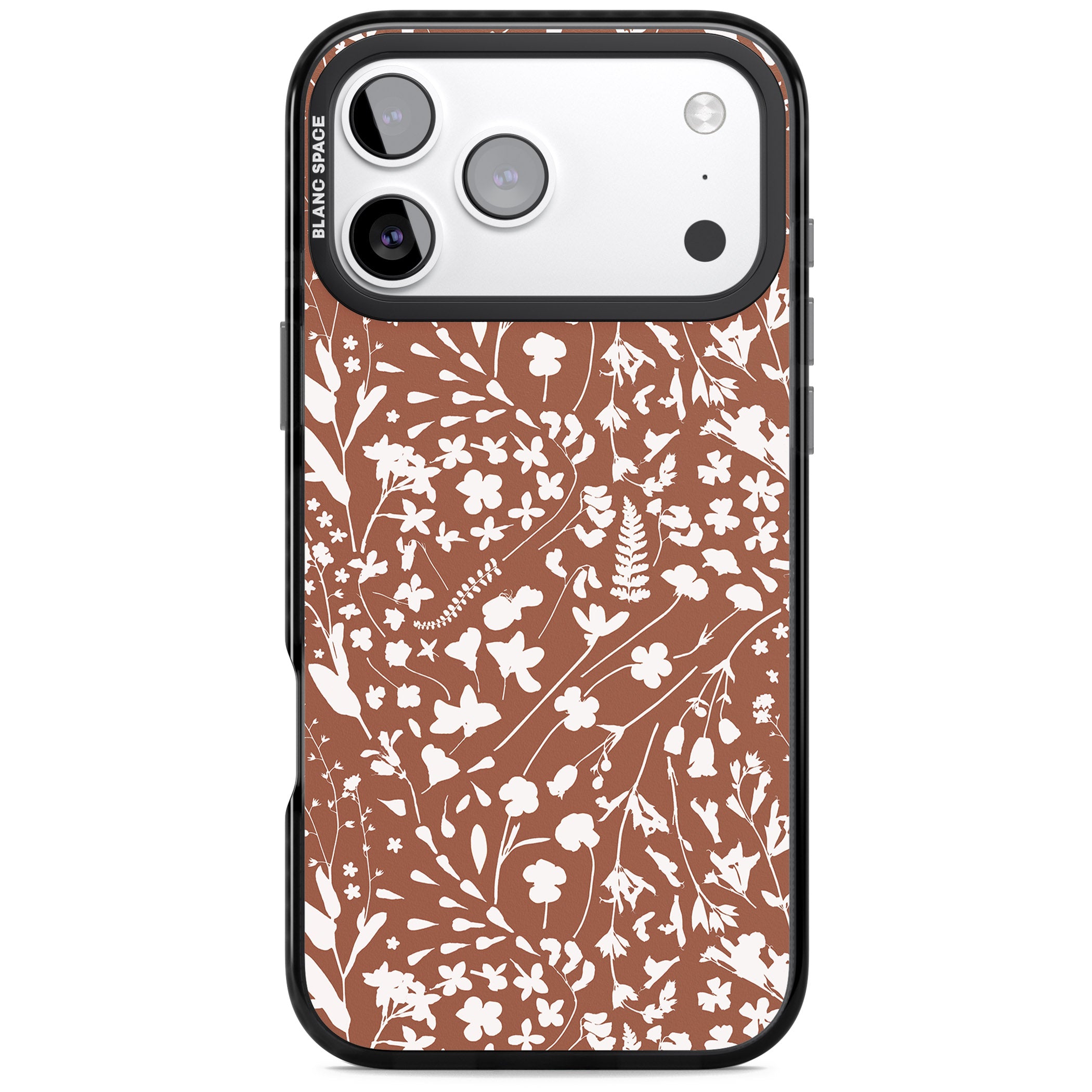 Wildflower Cluster On Terracotta iPhone 17 Pro Impact Pro Black Phone Case