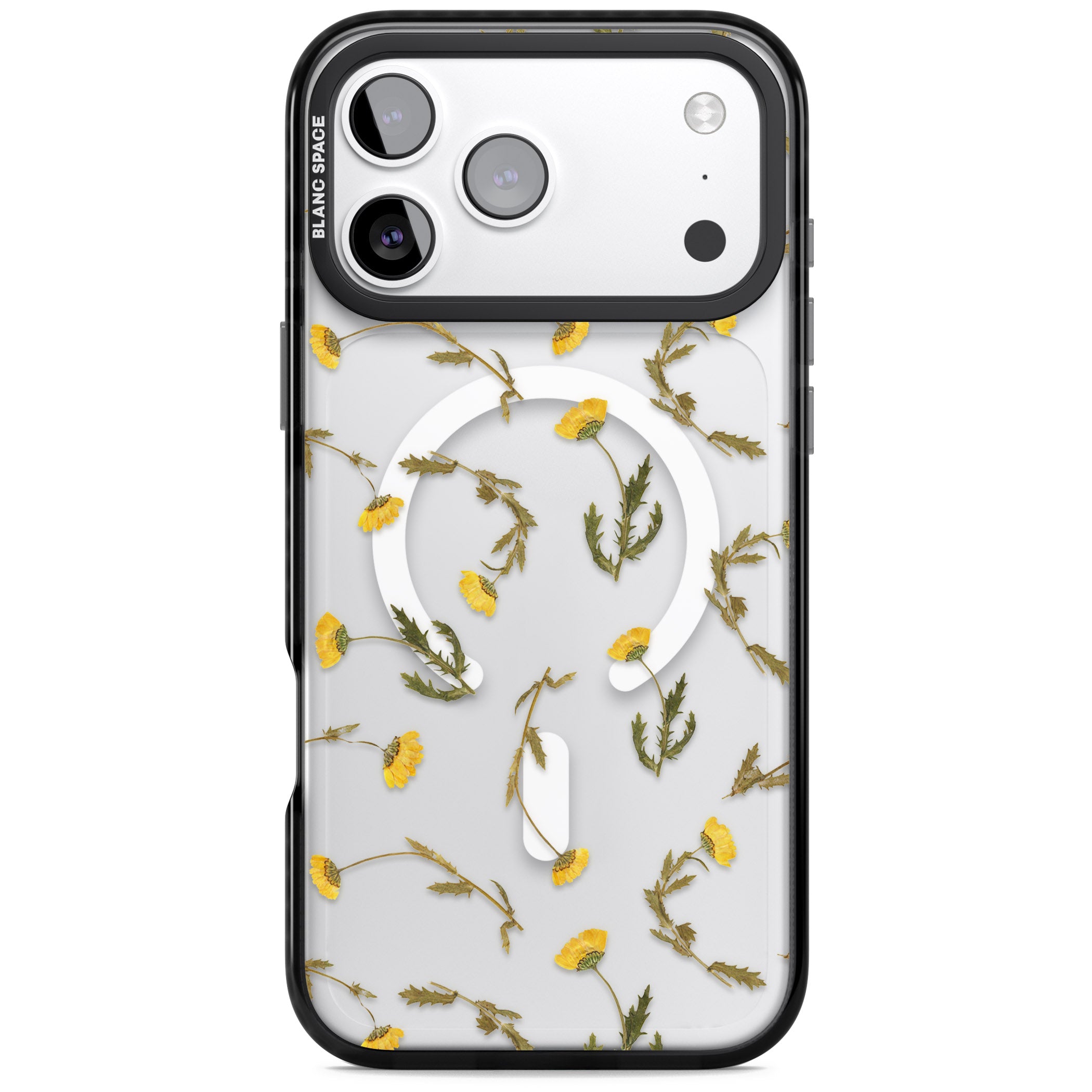 Wildflower Yellow iPhone 17 Pro Max Impact Pro Black Phone Case