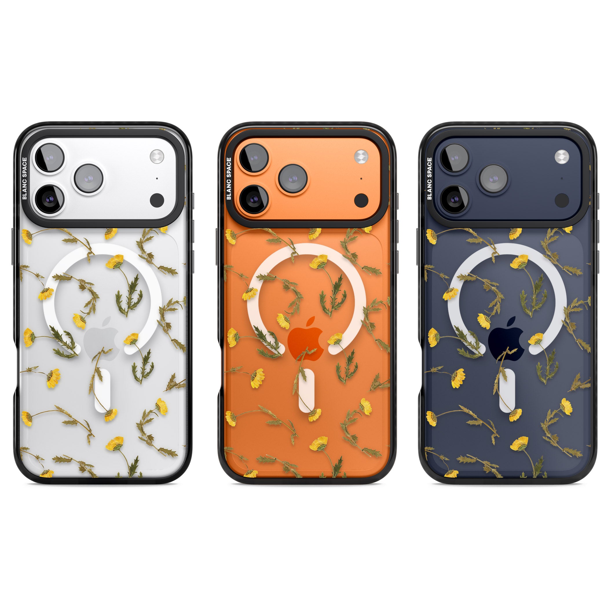 Wildflower Yellow iPhone 17 Pro Impact Pro Black Phone Case APT Impact Protection