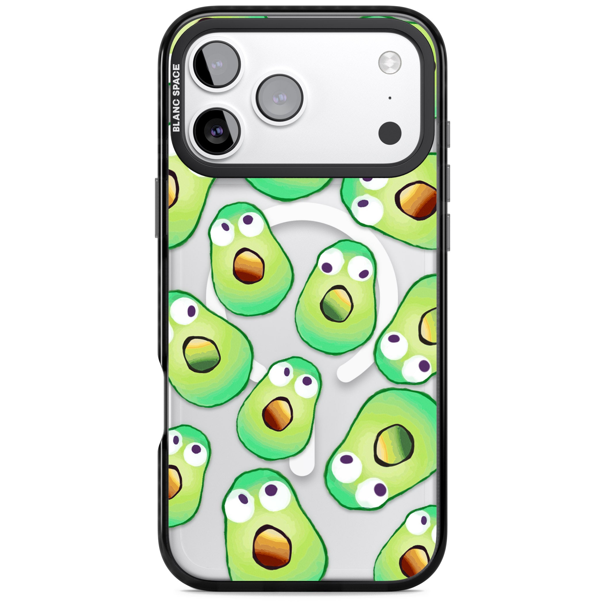 Shocked Avocados iPhone 17 Pro Max Impact Pro Black Phone Case