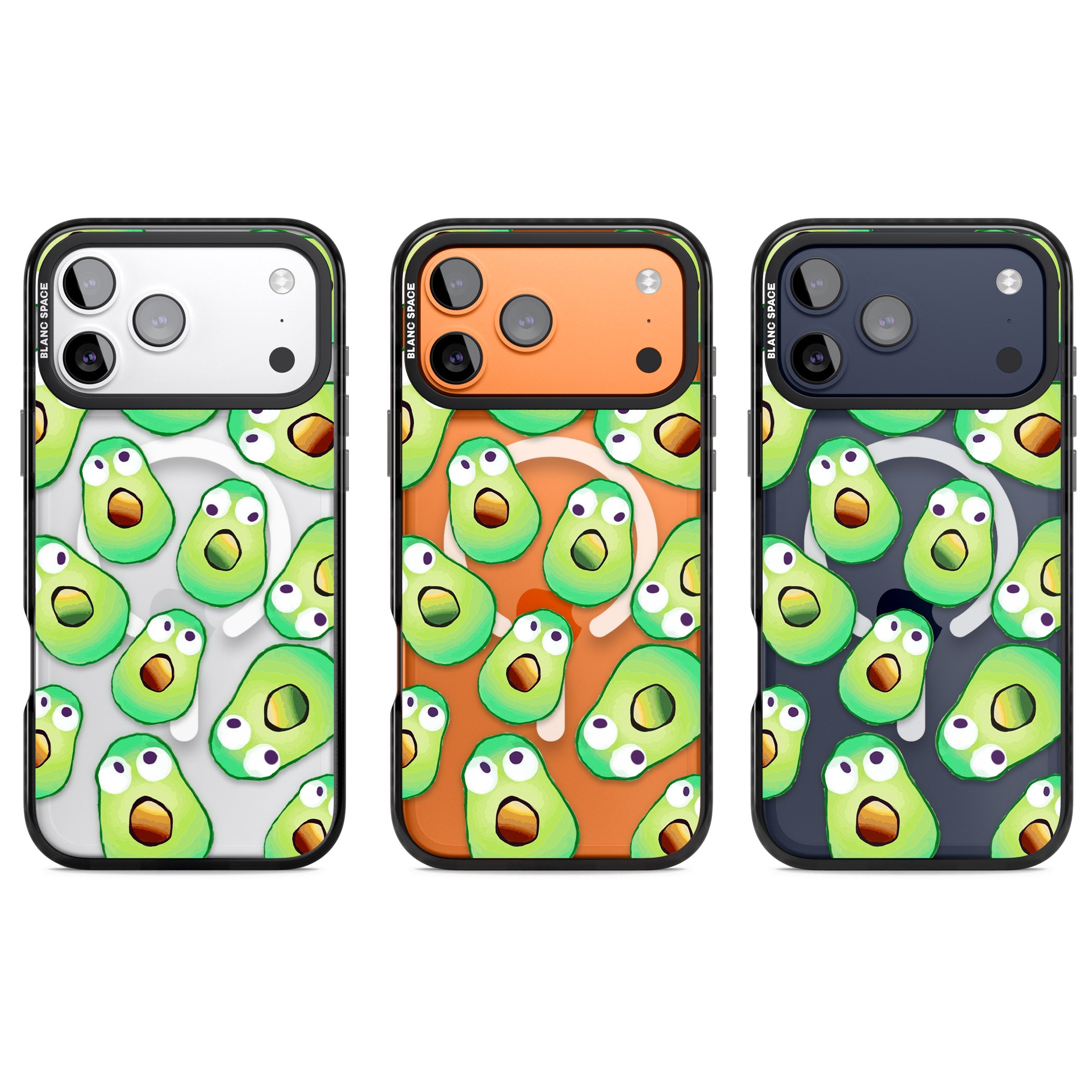 Shocked Avocados iPhone 17 Pro Impact Pro Black Phone Case APT Impact Protection