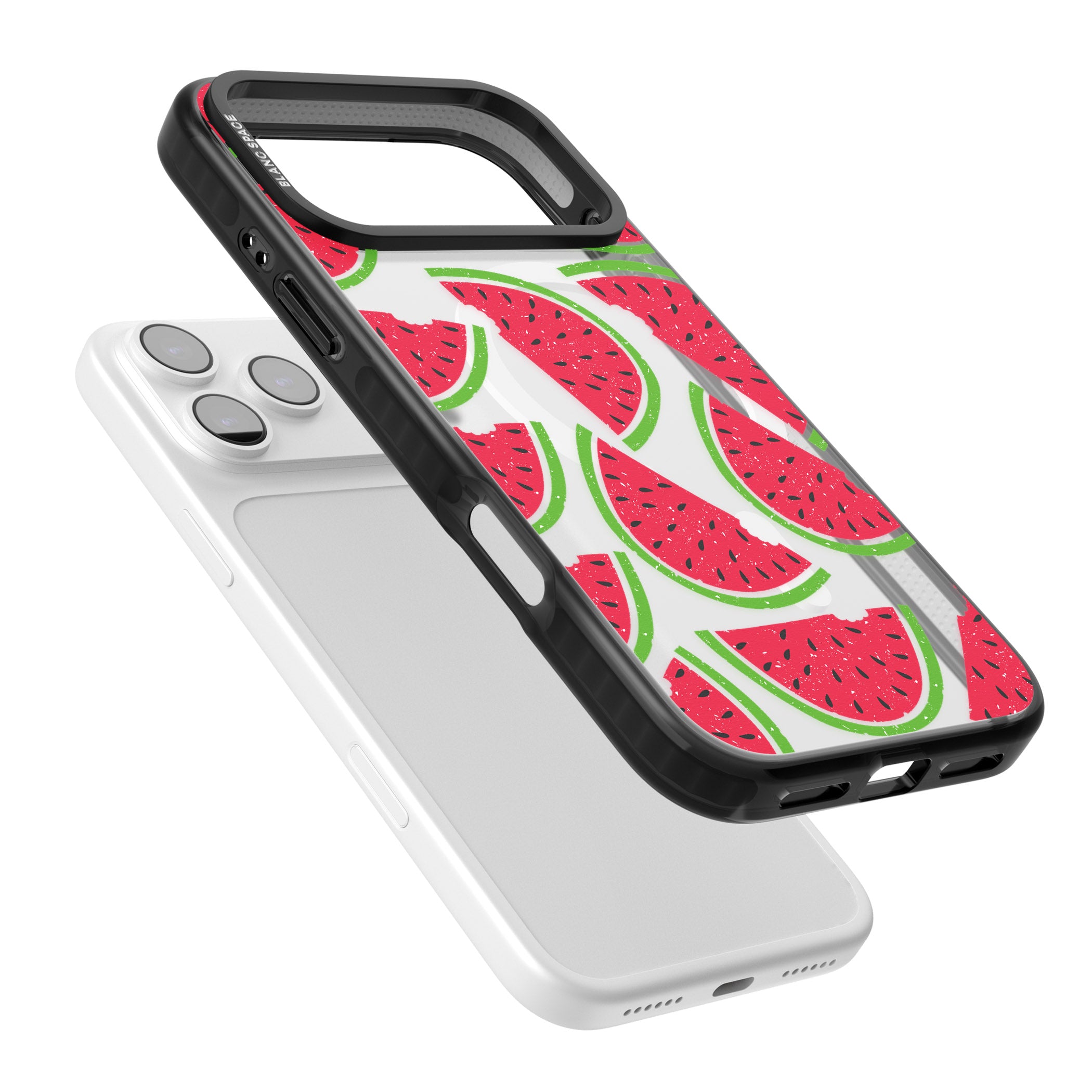 Watermelon Pattern iPhone 17 Pro Impact Pro Black Phone Case Colours