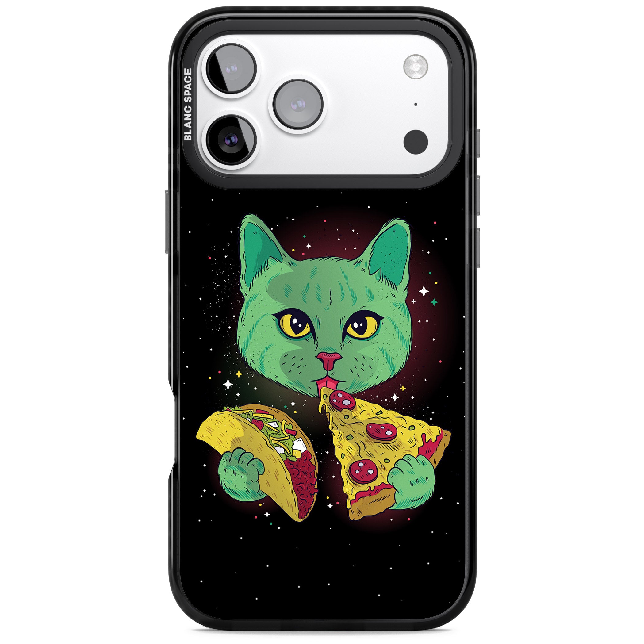 Pizza Purr iPhone 17 Pro Max Impact Pro Black Phone Case