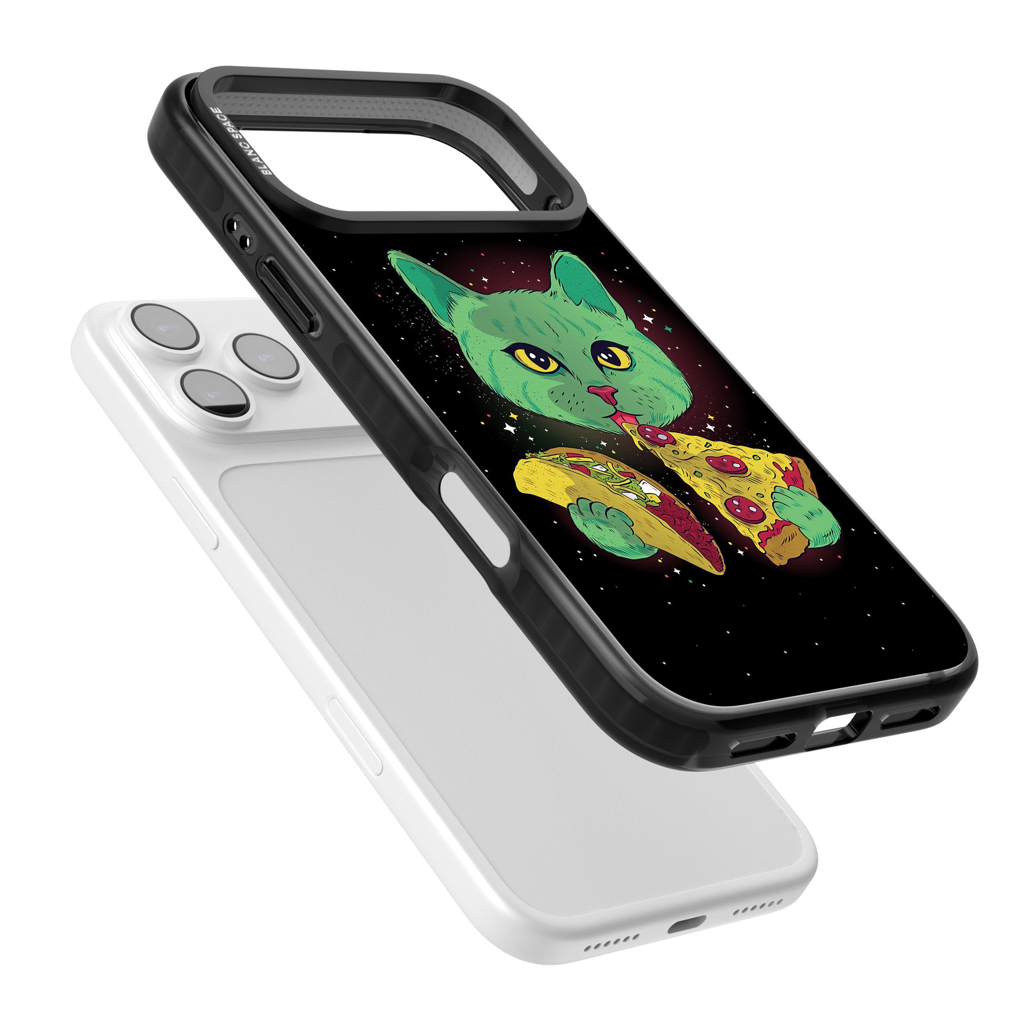Pizza Purr iPhone 17 Pro Max Impact Pro Black Phone Case Colours