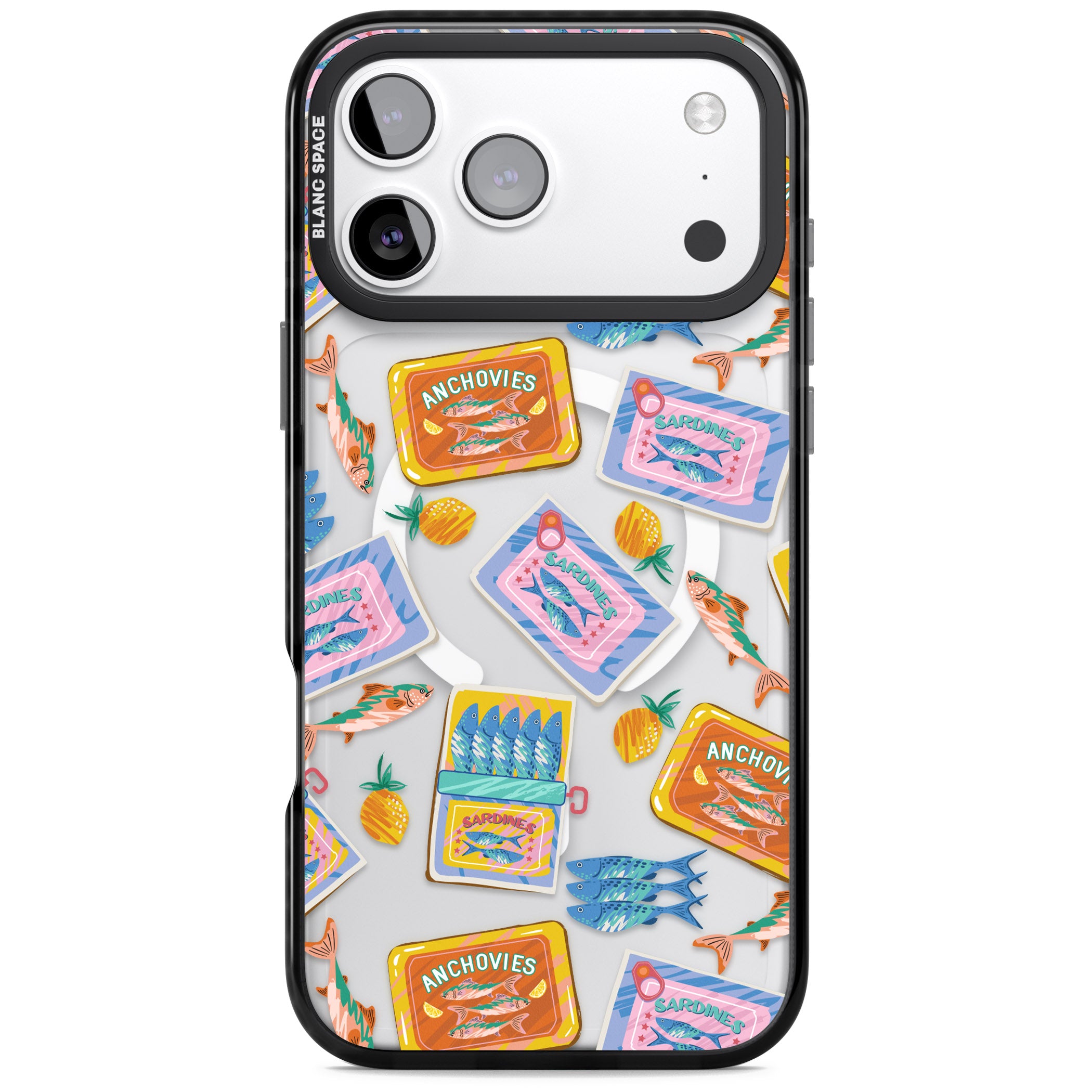 Sardines & Anchovies iPhone 17 Pro Max Impact Pro Black Phone Case