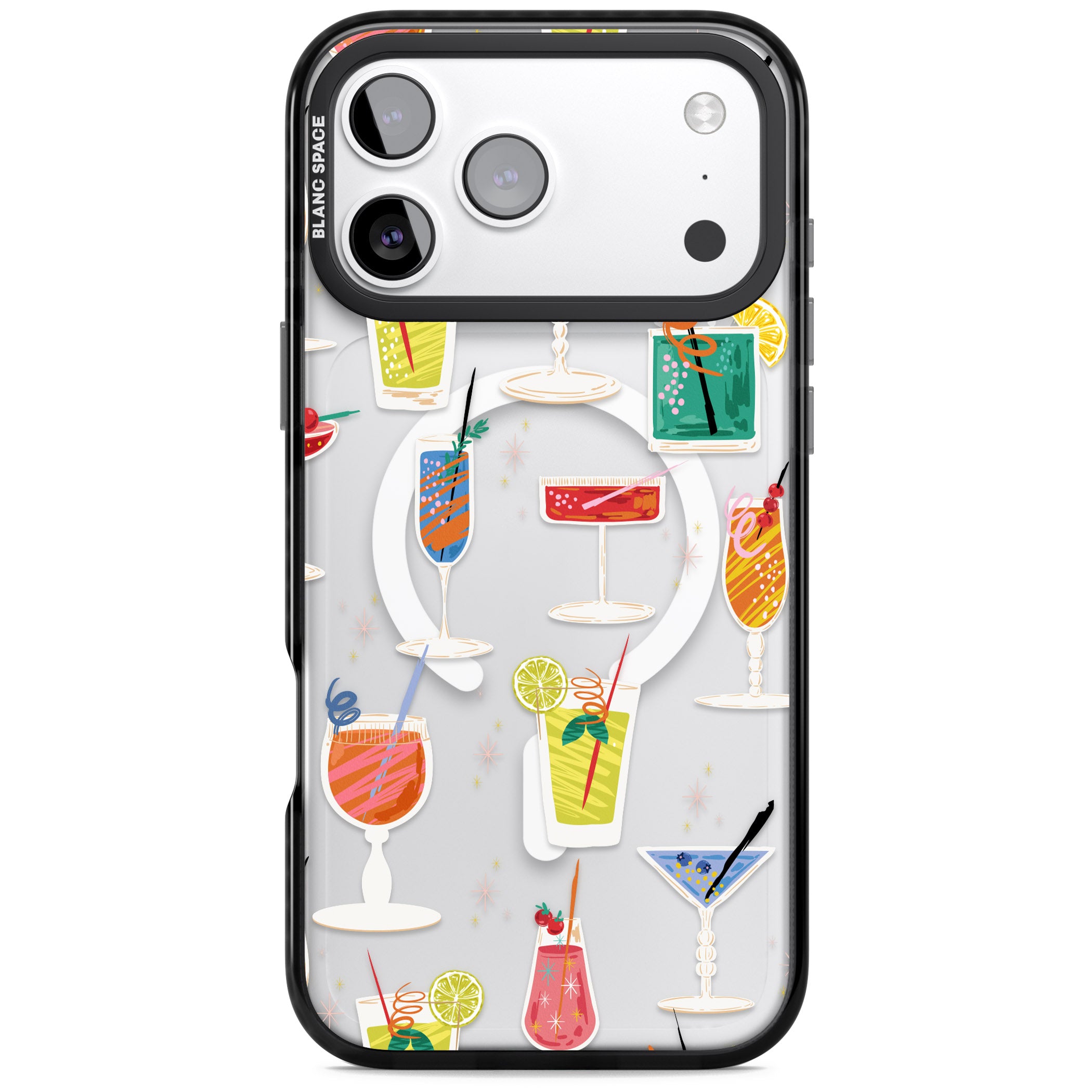 Retro Cocktails iPhone 17 Pro Max Impact Pro Black Phone Case