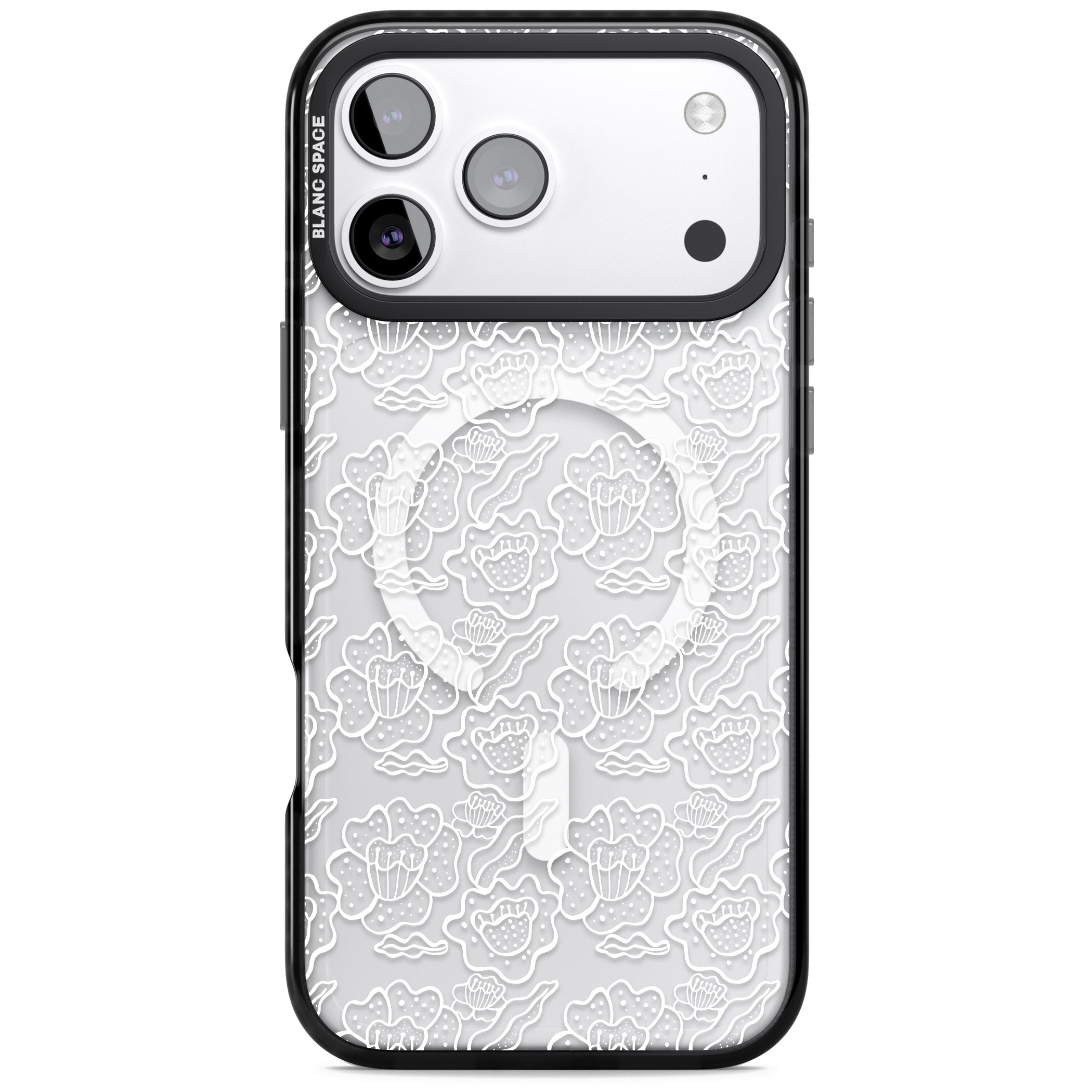 Funky Floral Pattern iPhone 17 Pro Max Impact Pro Black Phone Case
