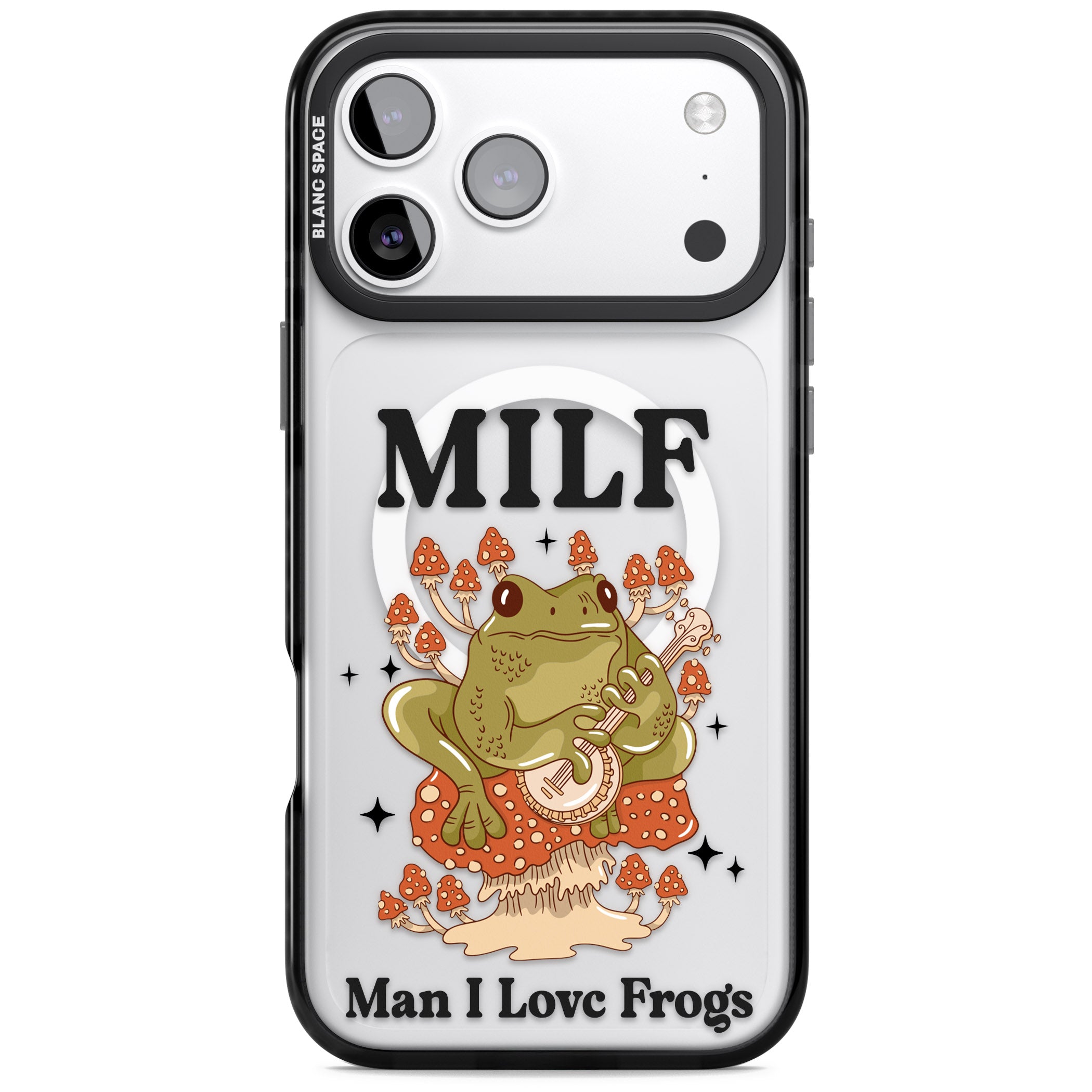 Man I Love Frogs iPhone 17 Pro Max Impact Pro Black Phone Case