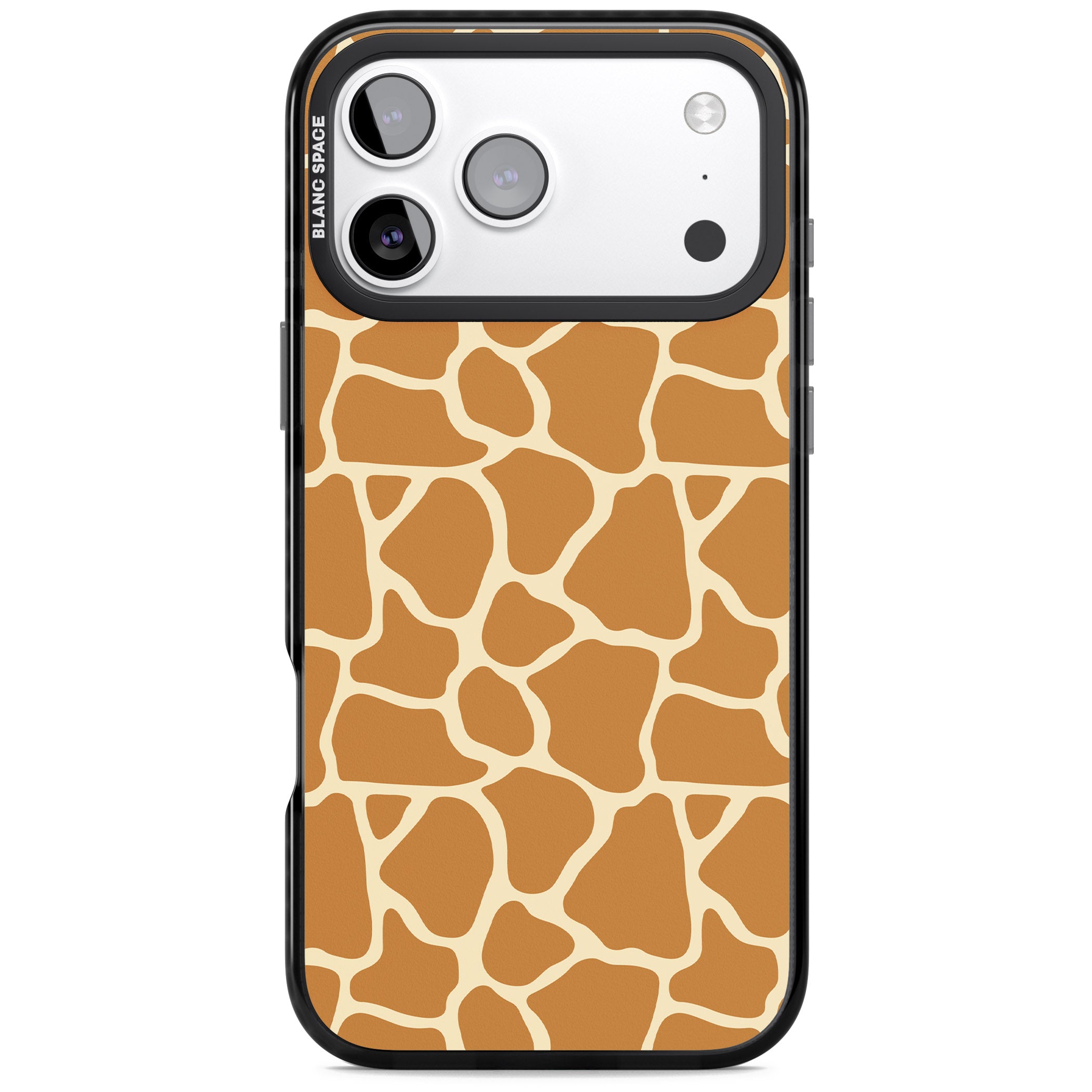 Giraffe Pattern iPhone 17 Pro Max Impact Pro Black Phone Case