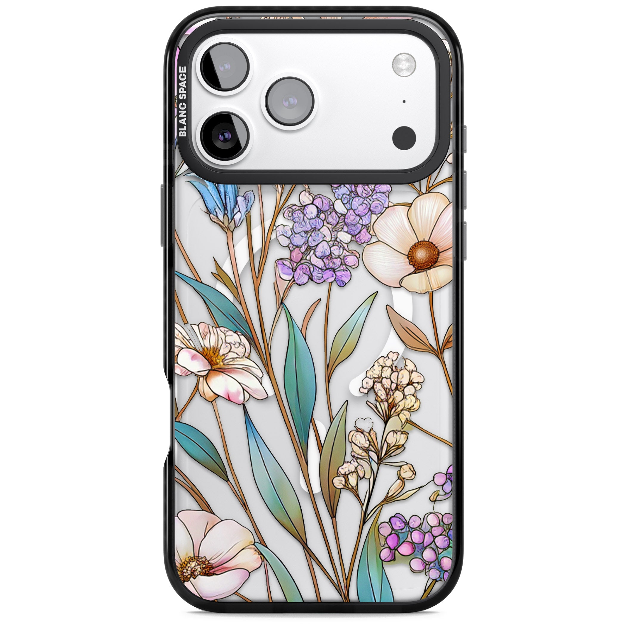 Glass Wildflower Mix iPhone 17 Pro Max Impact Pro Black Phone Case
