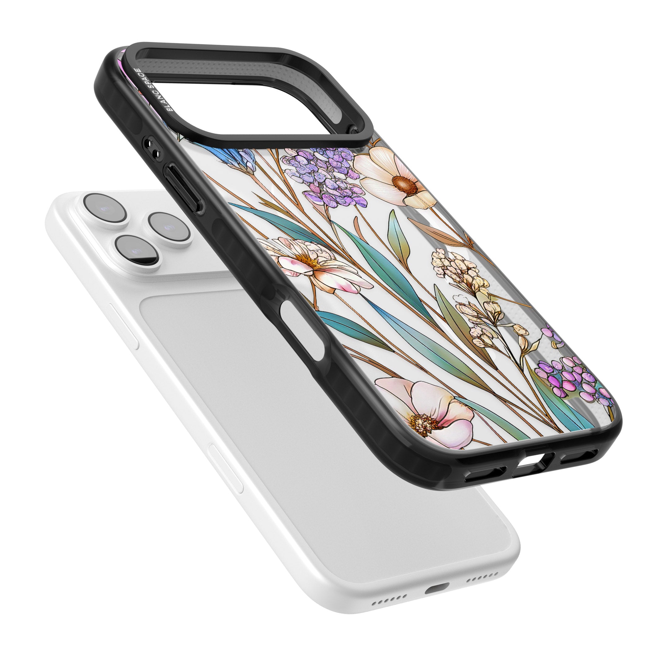 Glass Wildflower Mix iPhone 17 Pro Max Impact Pro Black Phone Case Colours