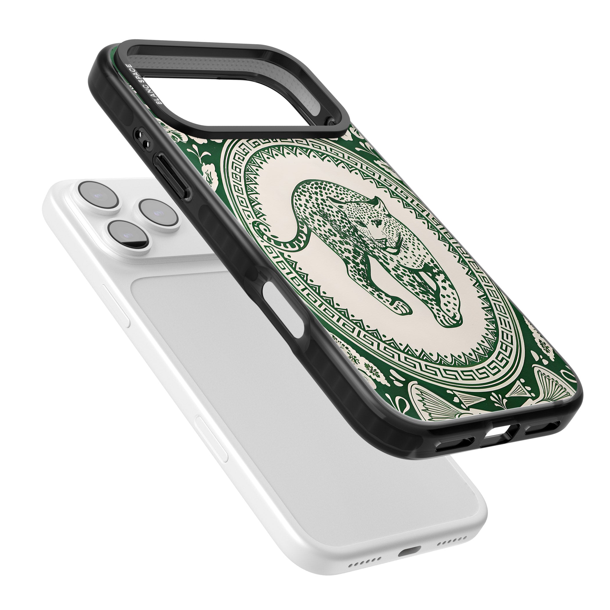 Green Leopard iPhone 17 Pro Max Impact Pro Black Phone Case Colours