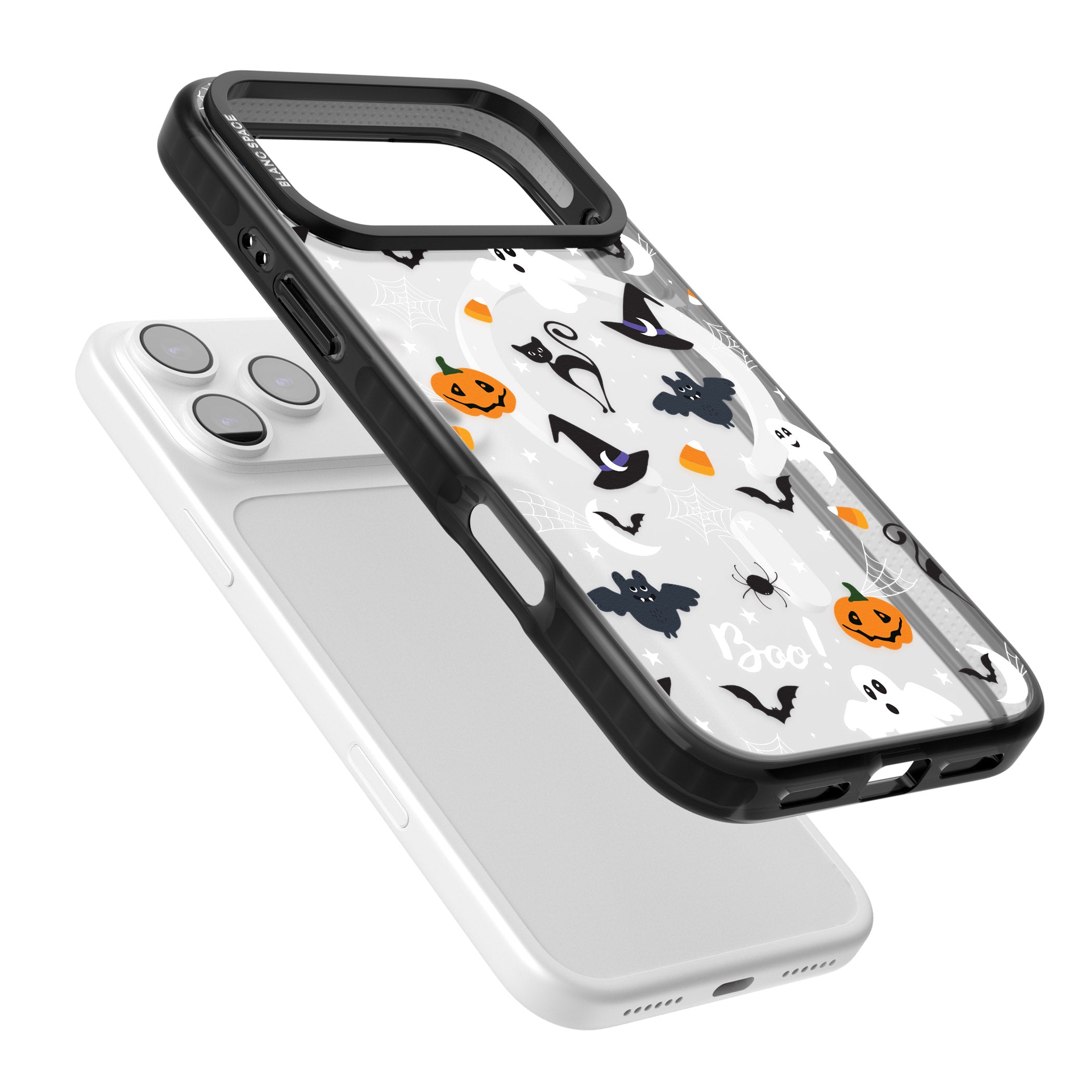 Halloween Mix Pattern iPhone 17 Pro Max Impact Pro Black Phone Case Colours