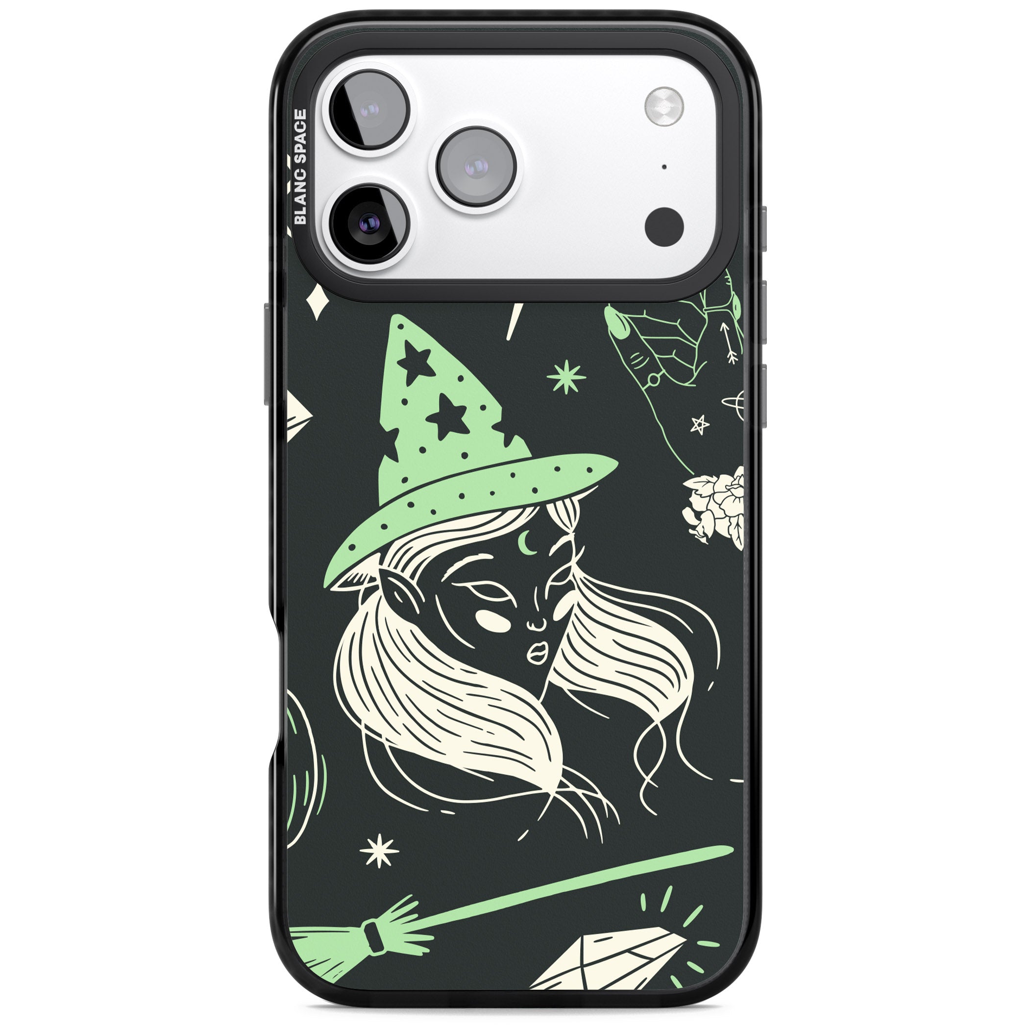 Astrology Witch Pattern iPhone 17 Pro Max Impact Pro Black Phone Case