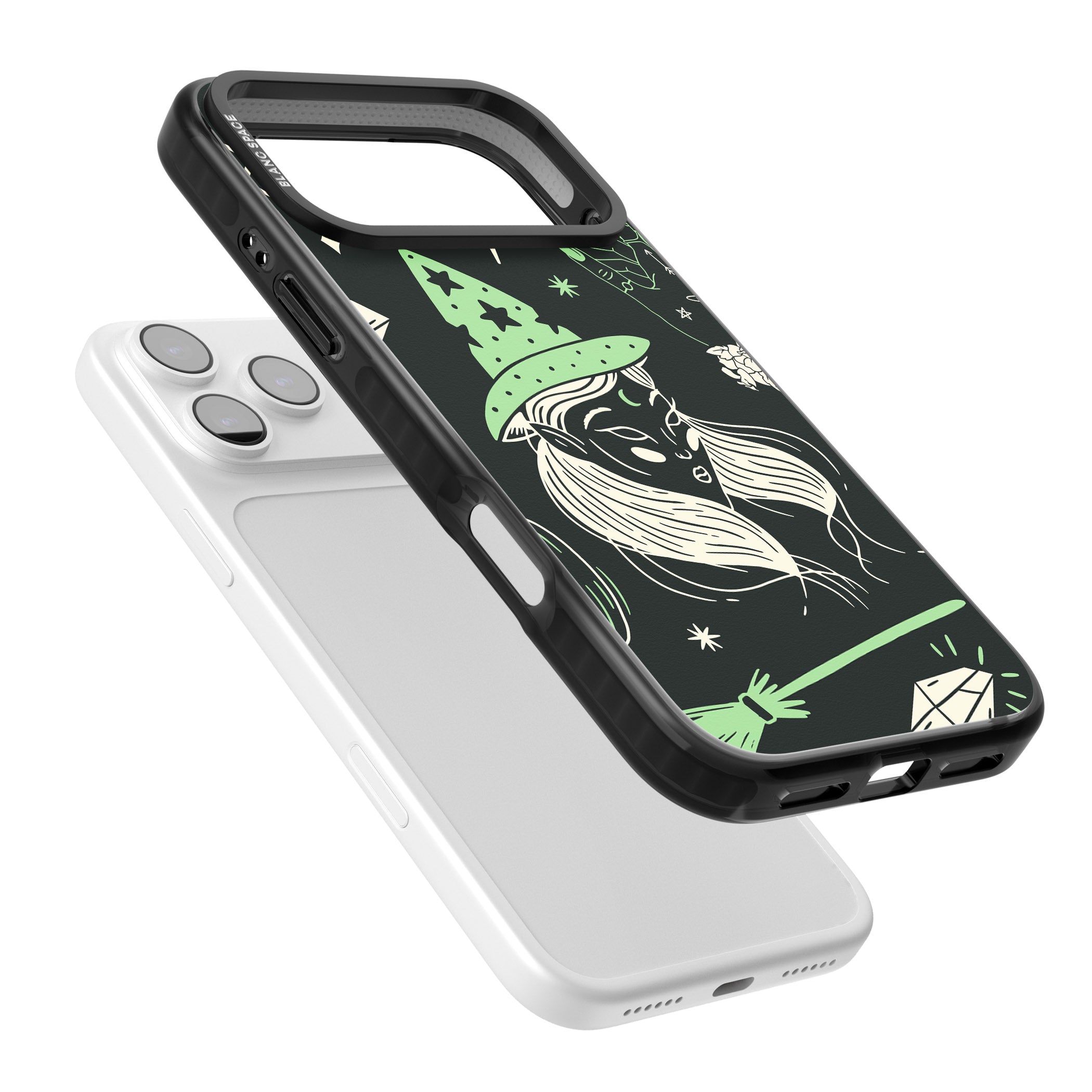 Astrology Witch Pattern iPhone 17 Pro Max Impact Pro Black Phone Case Colours