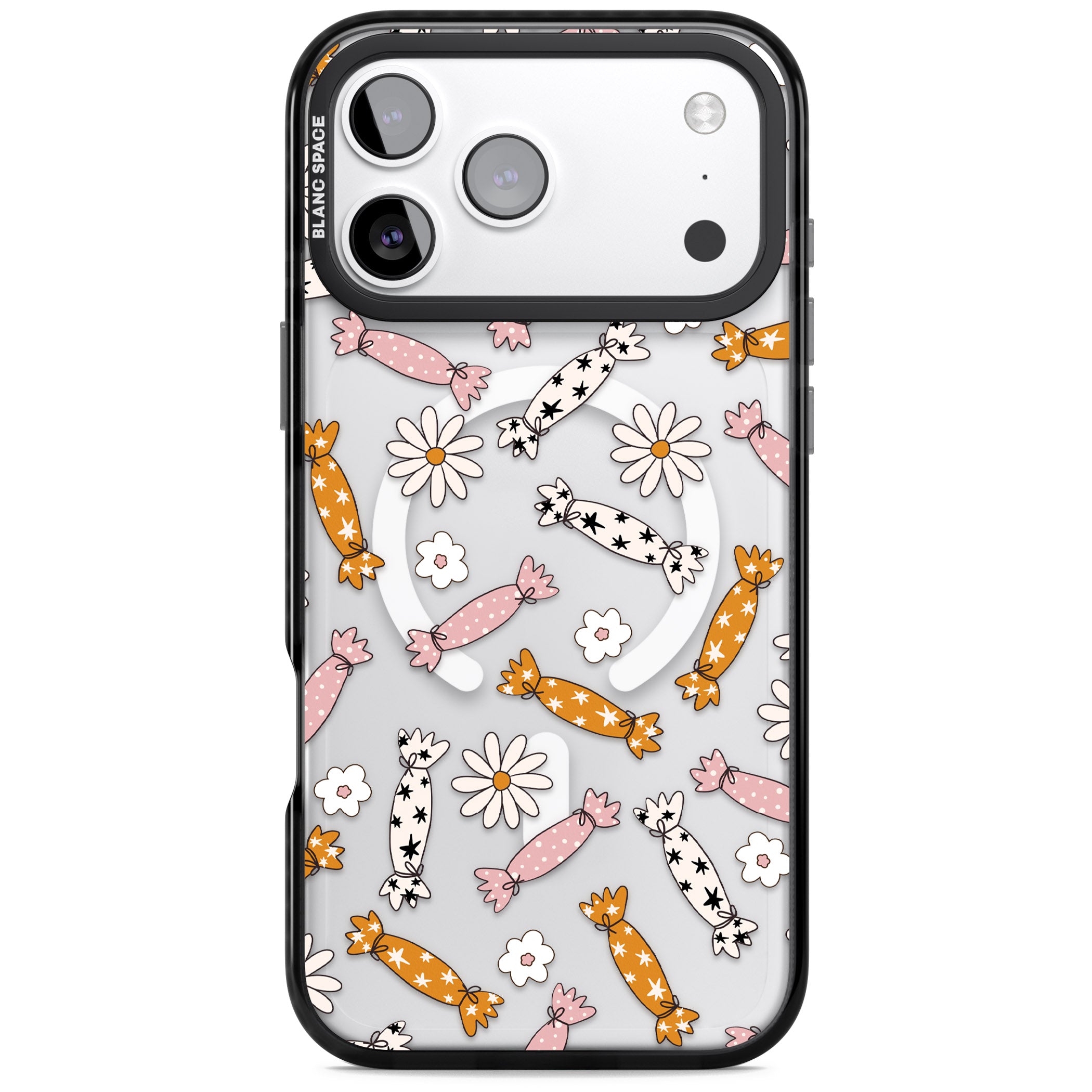 Floral Candy iPhone 17 Pro Max Impact Pro Black Phone Case