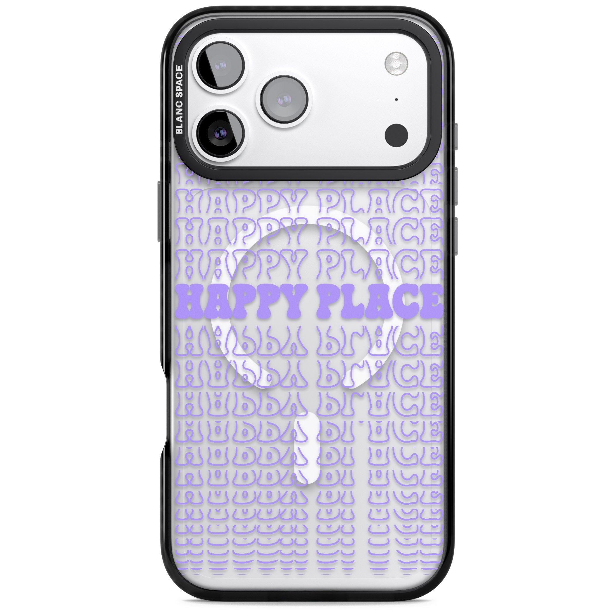 Happy Place (Purple) iPhone 17 Pro Max Impact Pro Black Phone Case