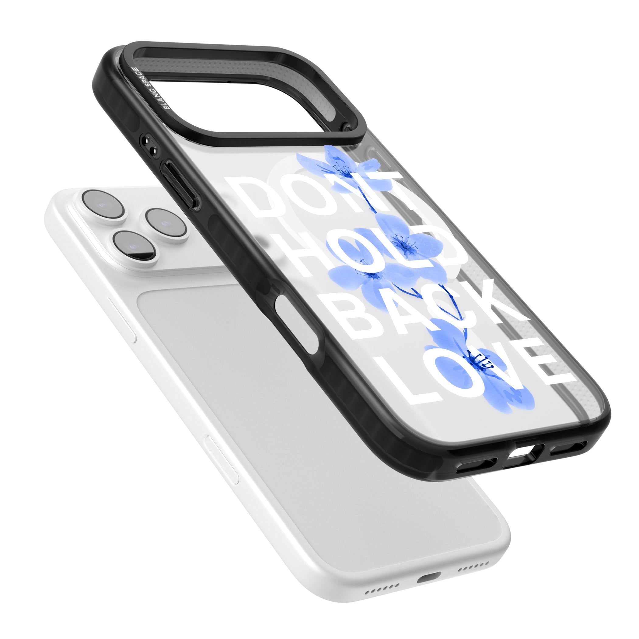Don'T Hold Back Love Blue & White iPhone 17 Pro Max Impact Pro Black Phone Case Colours