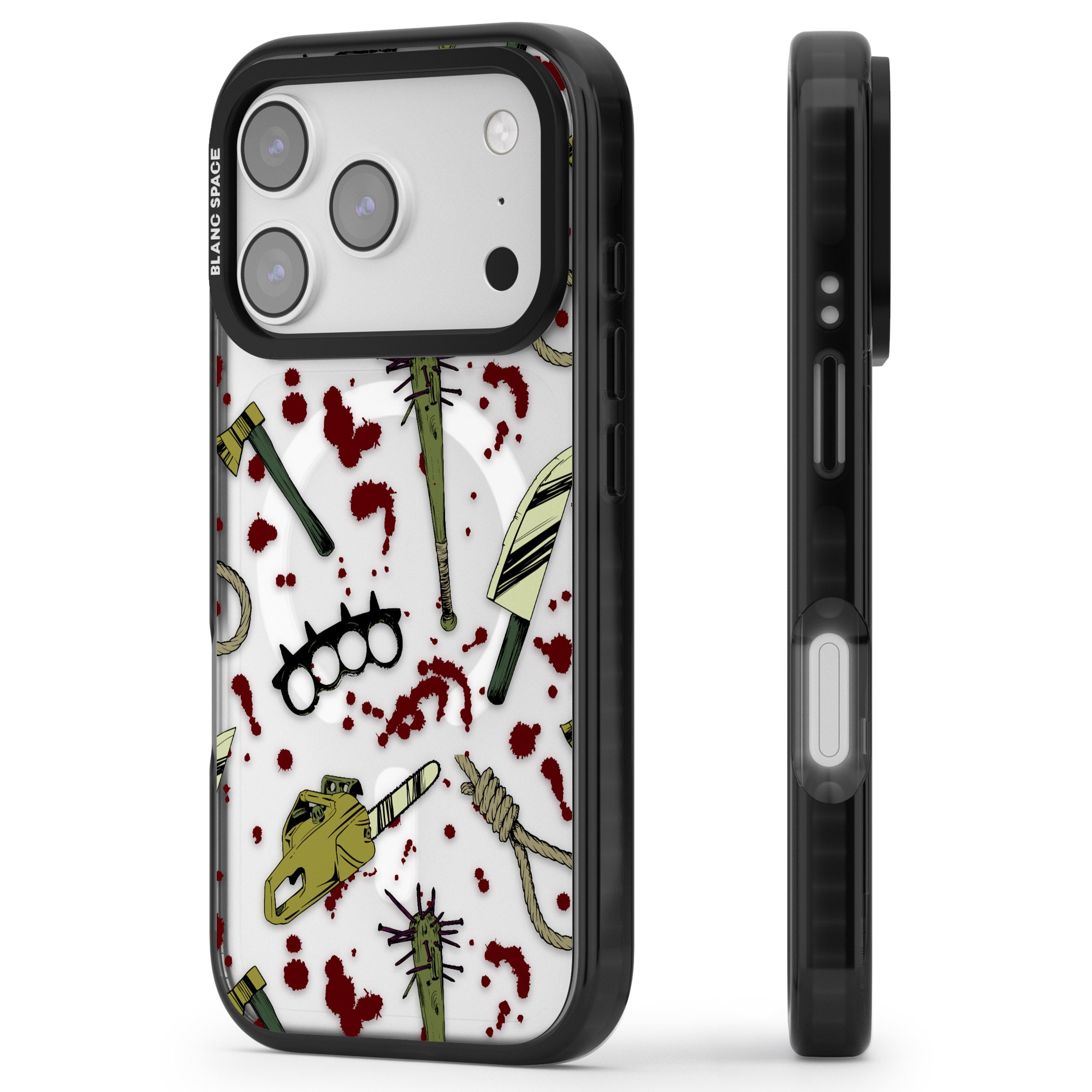 Movie Massacre iPhone 17 Pro Max Impact Pro Black Phone Case Side Profile