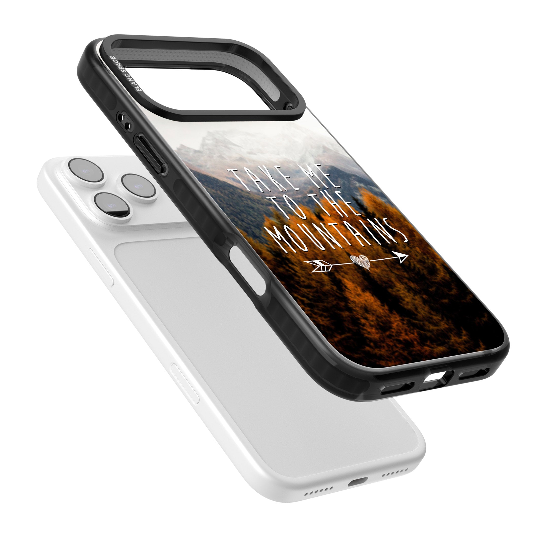 Take Me Mountains Quote iPhone 17 Pro Max Impact Pro Black Phone Case Colours
