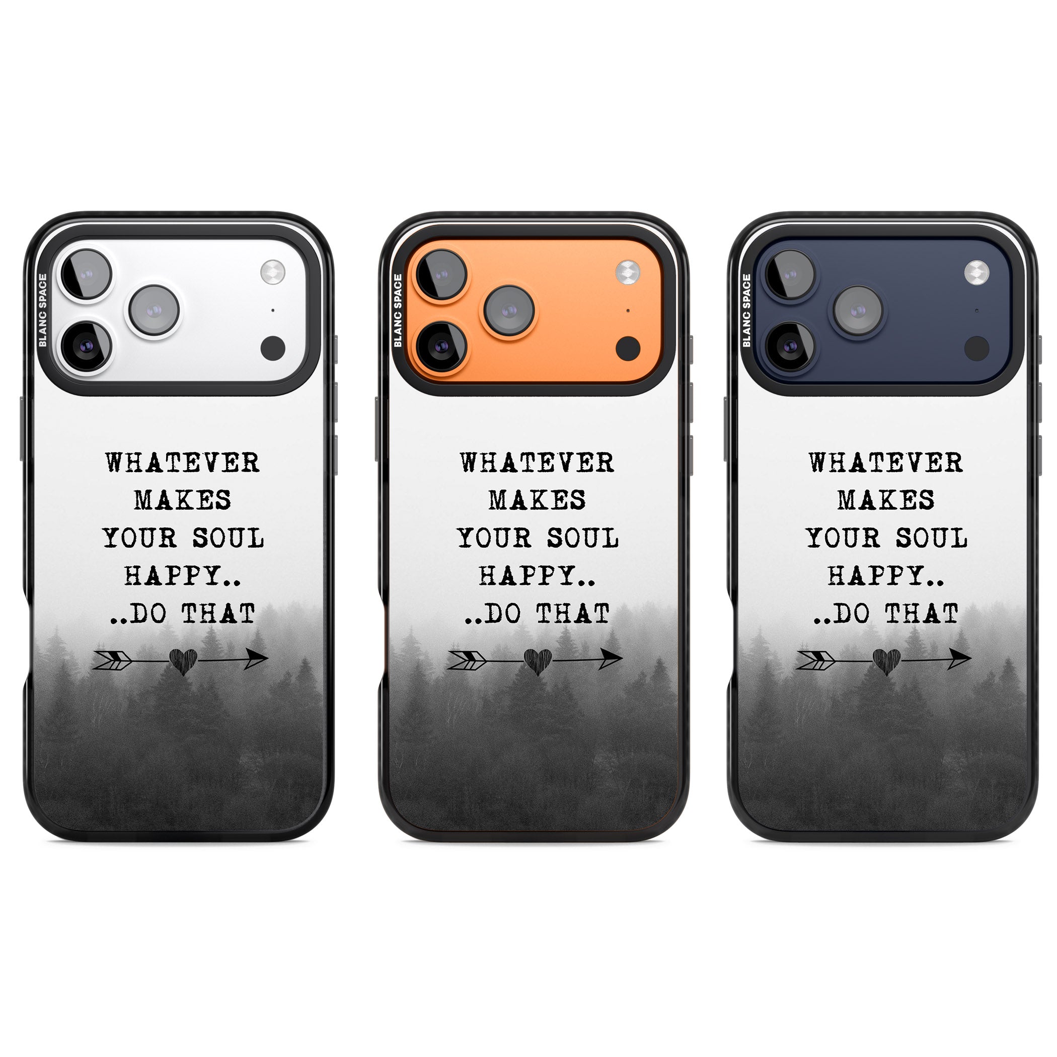 Whatever Makes Your Soul Quote iPhone 17 Pro Impact Pro Black Phone Case APT Impact Protection