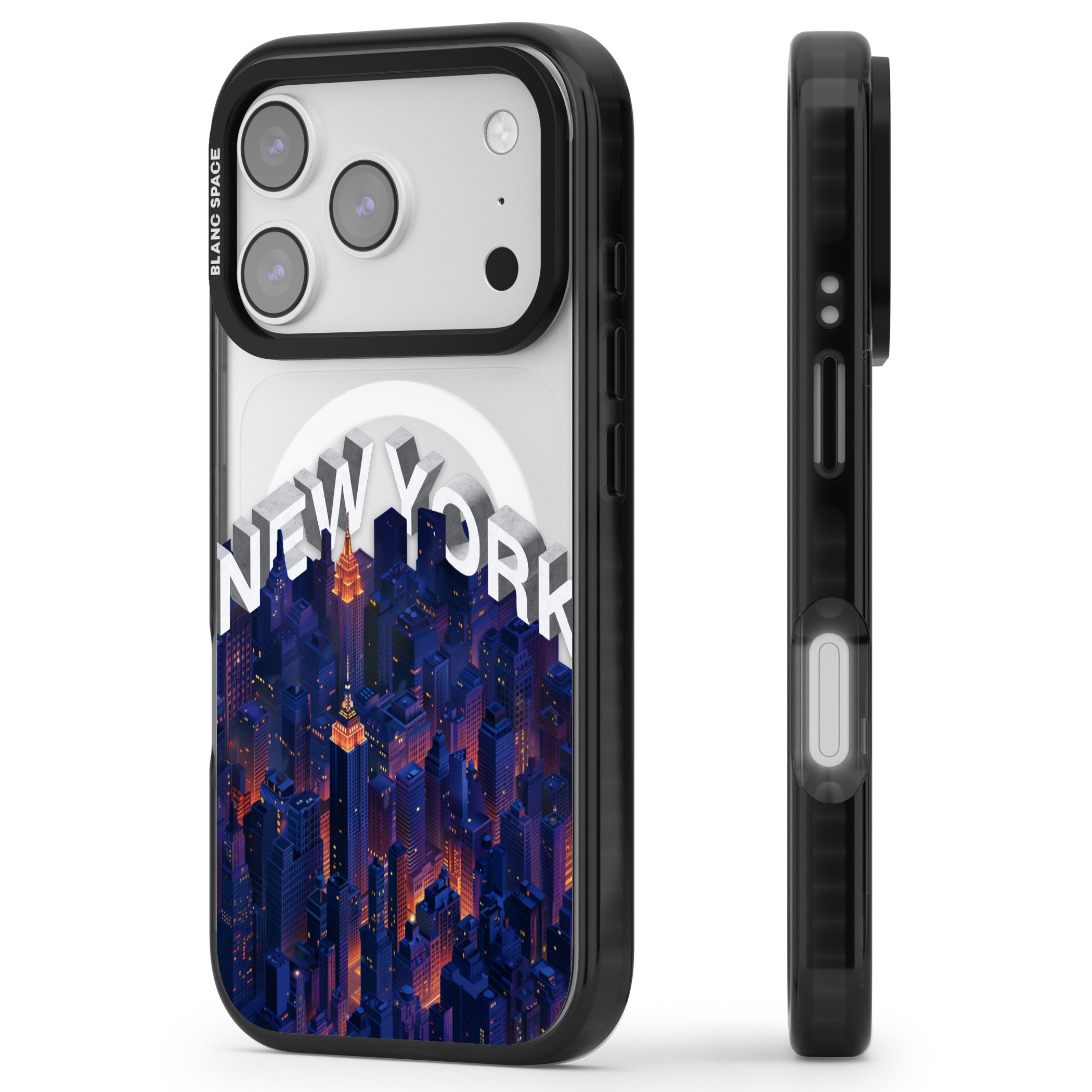 New York City iPhone 17 Pro Max Impact Pro Black Phone Case Side Profile