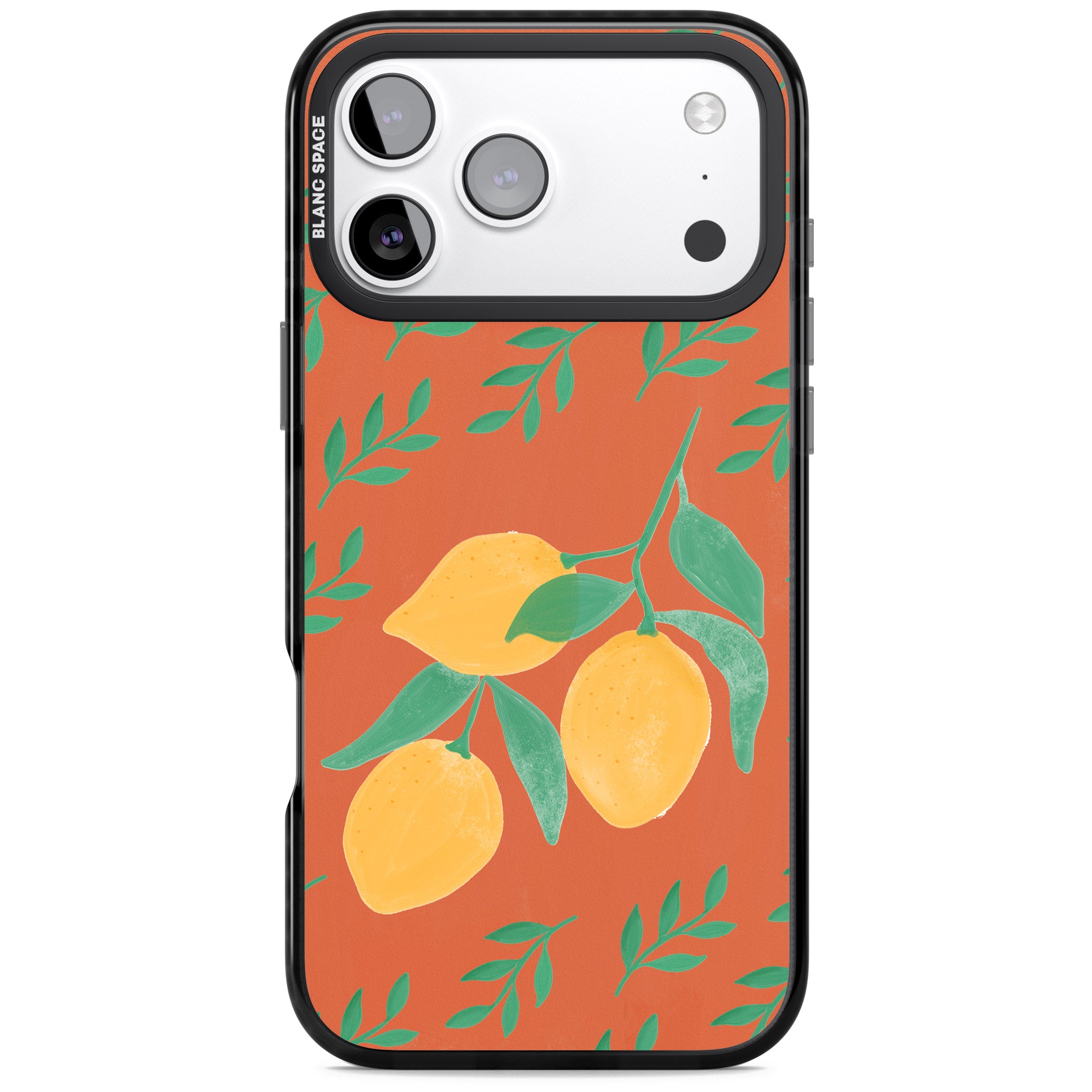 Tuscan Lemons iPhone 17 Pro Max Impact Pro Black Phone Case
