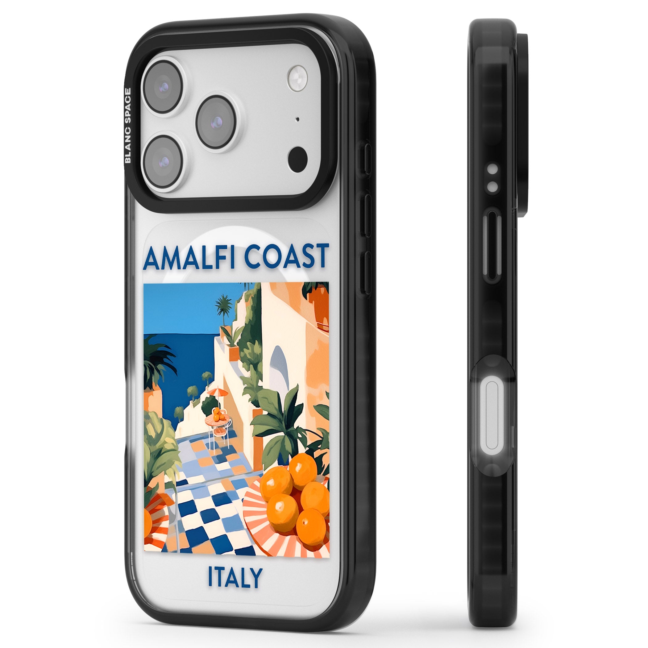 Amalfi Coast iPhone 17 Pro Max Impact Pro Black Phone Case Side Profile