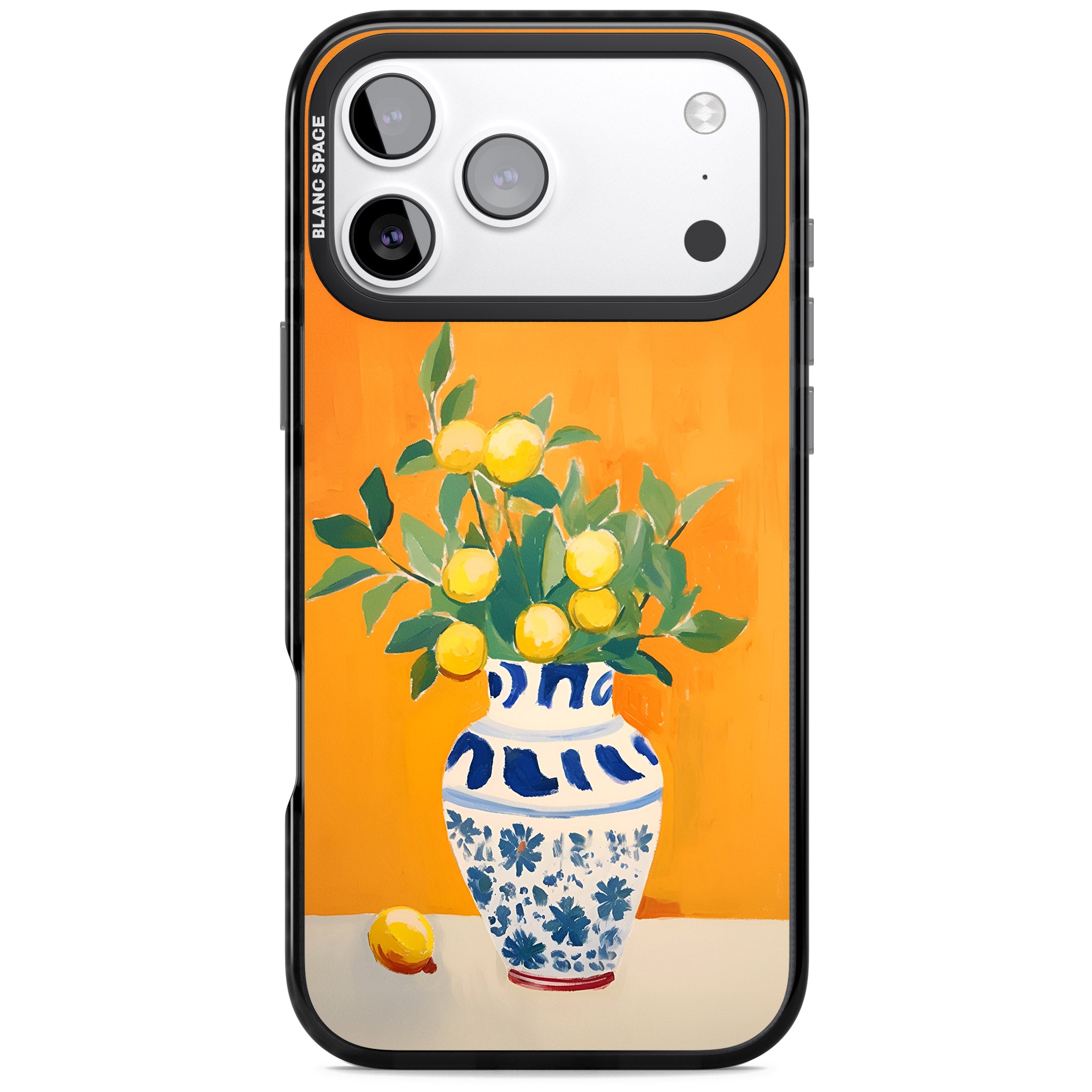 Lemon Vase iPhone 17 Pro Max Impact Pro Black Phone Case