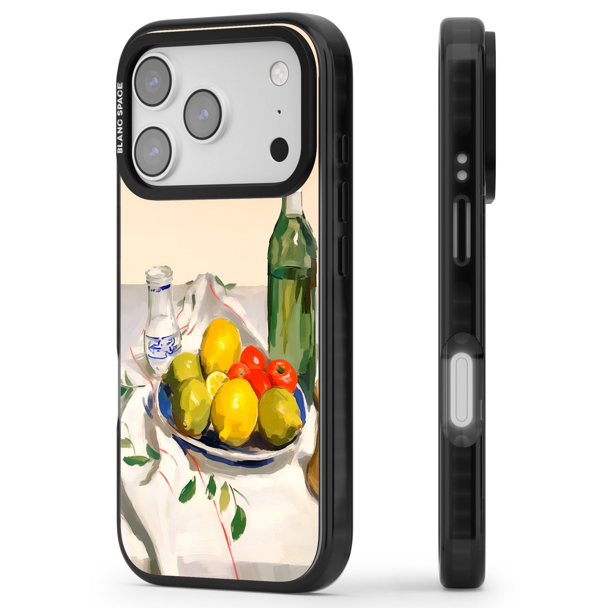 Mediterranean Fruit Salad iPhone 17 Pro Max Impact Pro Black Phone Case Side Profile