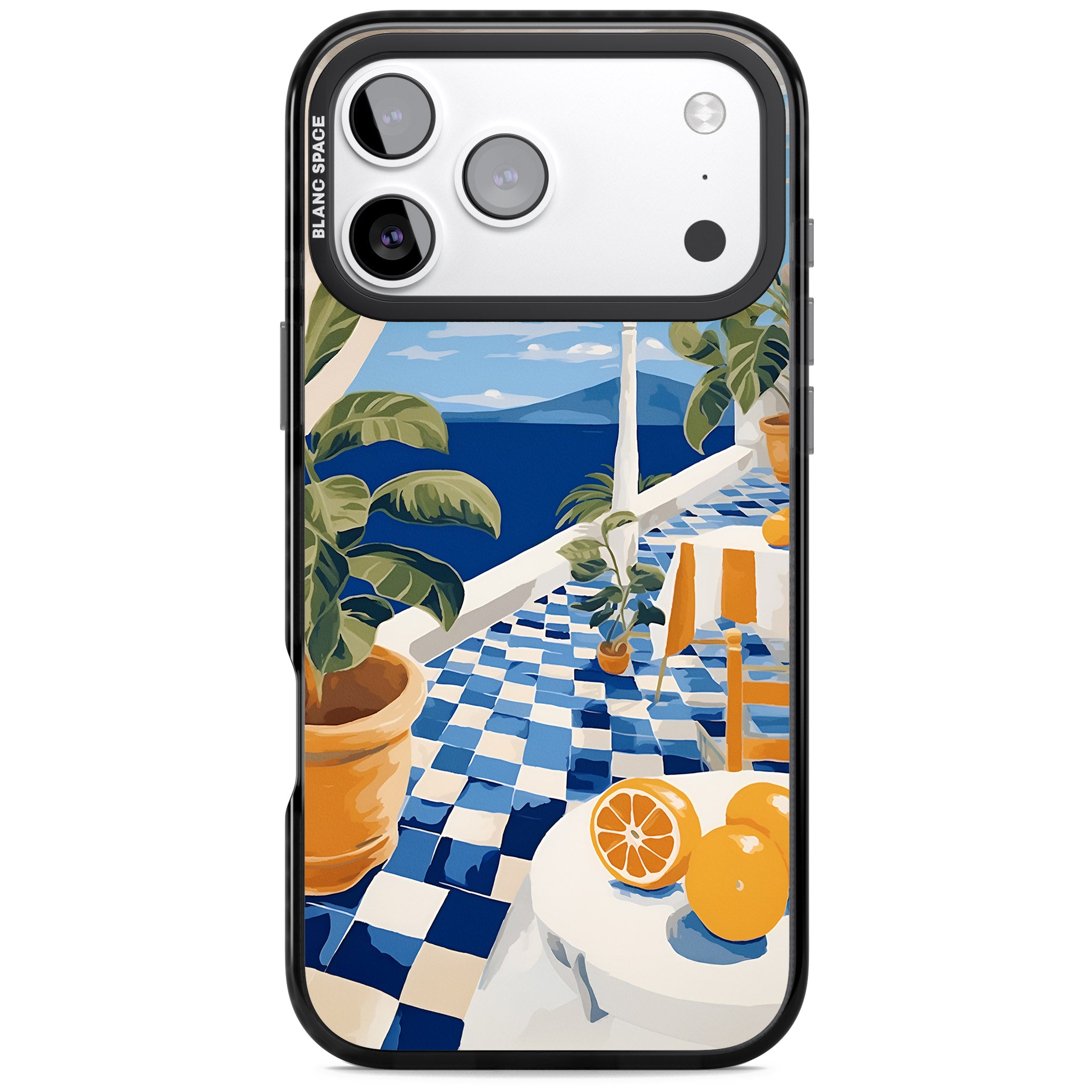Greek Balcony iPhone 17 Pro Max Impact Pro Black Phone Case
