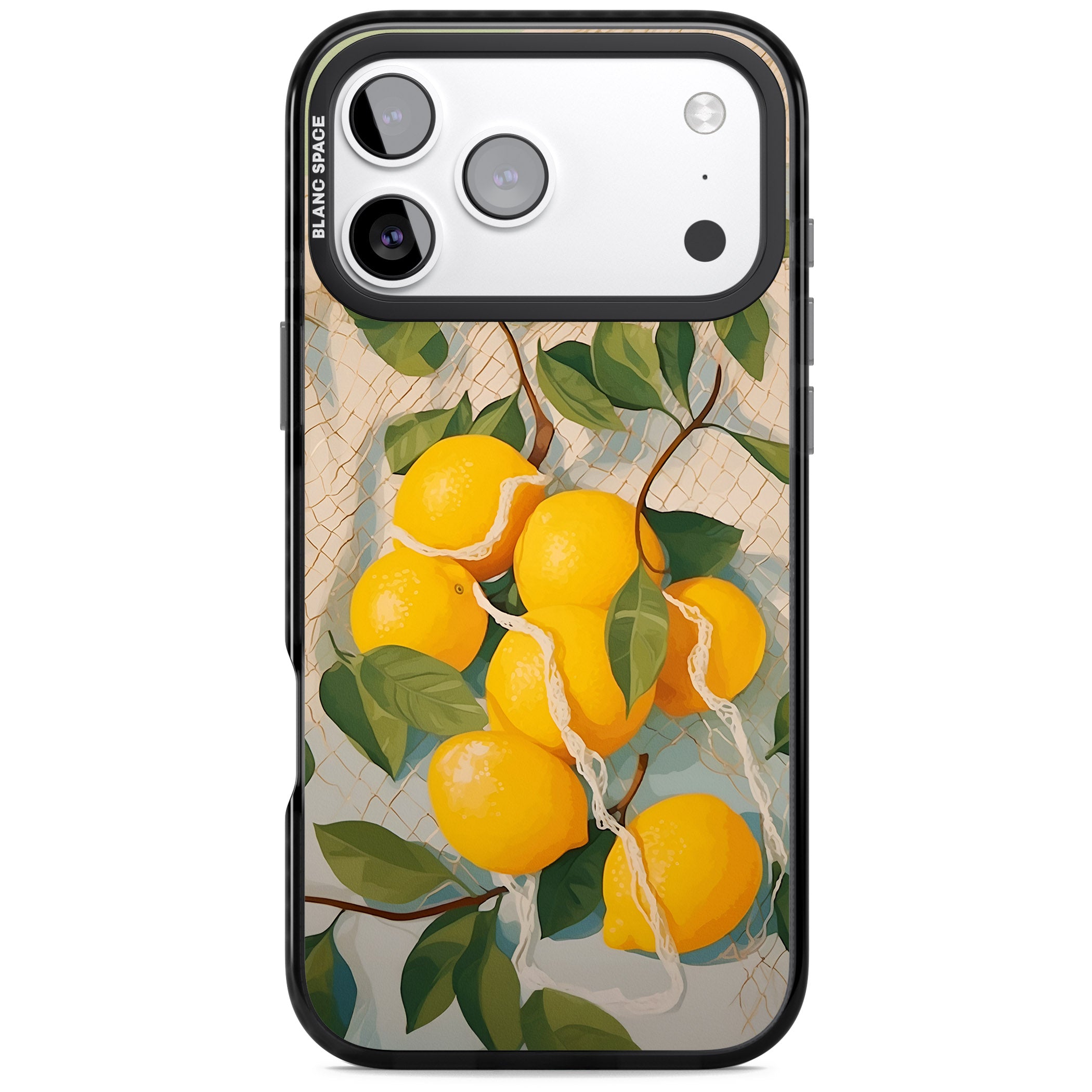 Lemon Vines iPhone 17 Pro Max Impact Pro Black Phone Case