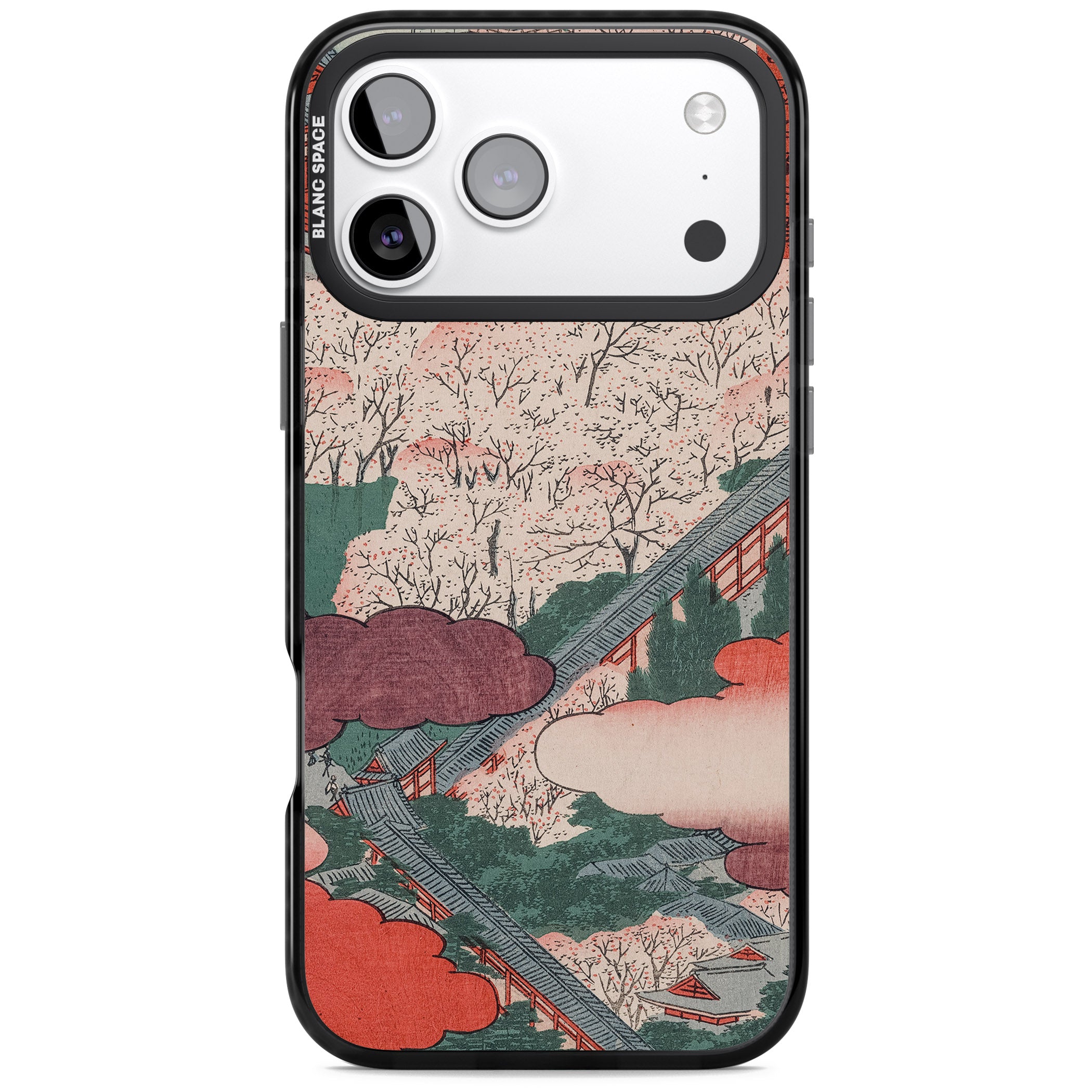 Vintage Japanese Illustrations Japanese City iPhone 17 Pro Max Impact Pro Black Phone Case