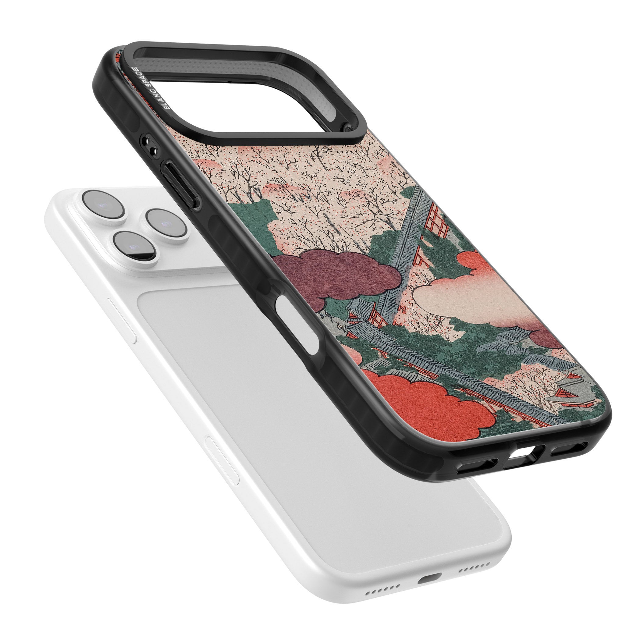 Vintage Japanese Illustrations Japanese City iPhone 17 Pro Max Impact Pro Black Phone Case Colours