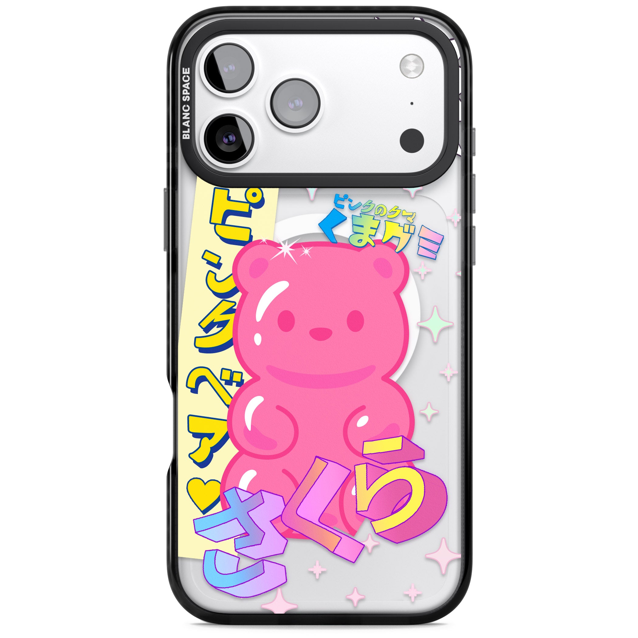 Kawaii Pink Bear Collage iPhone 17 Pro Max Impact Pro Black Phone Case