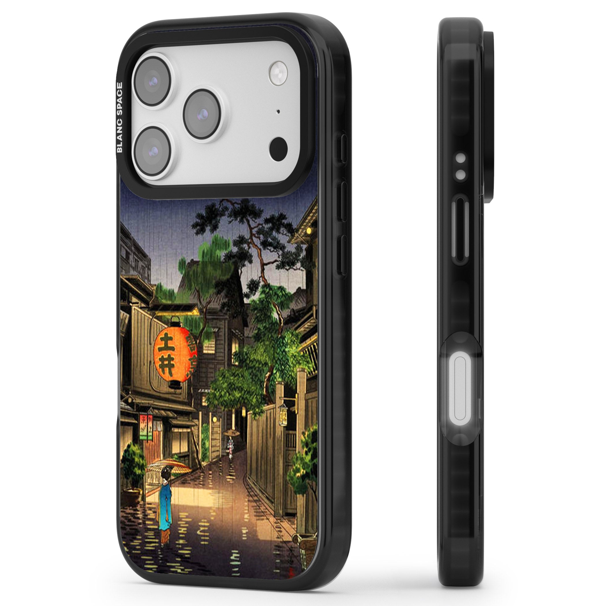 Evening In Ushigome iPhone 17 Pro Max Impact Pro Black Phone Case Side Profile